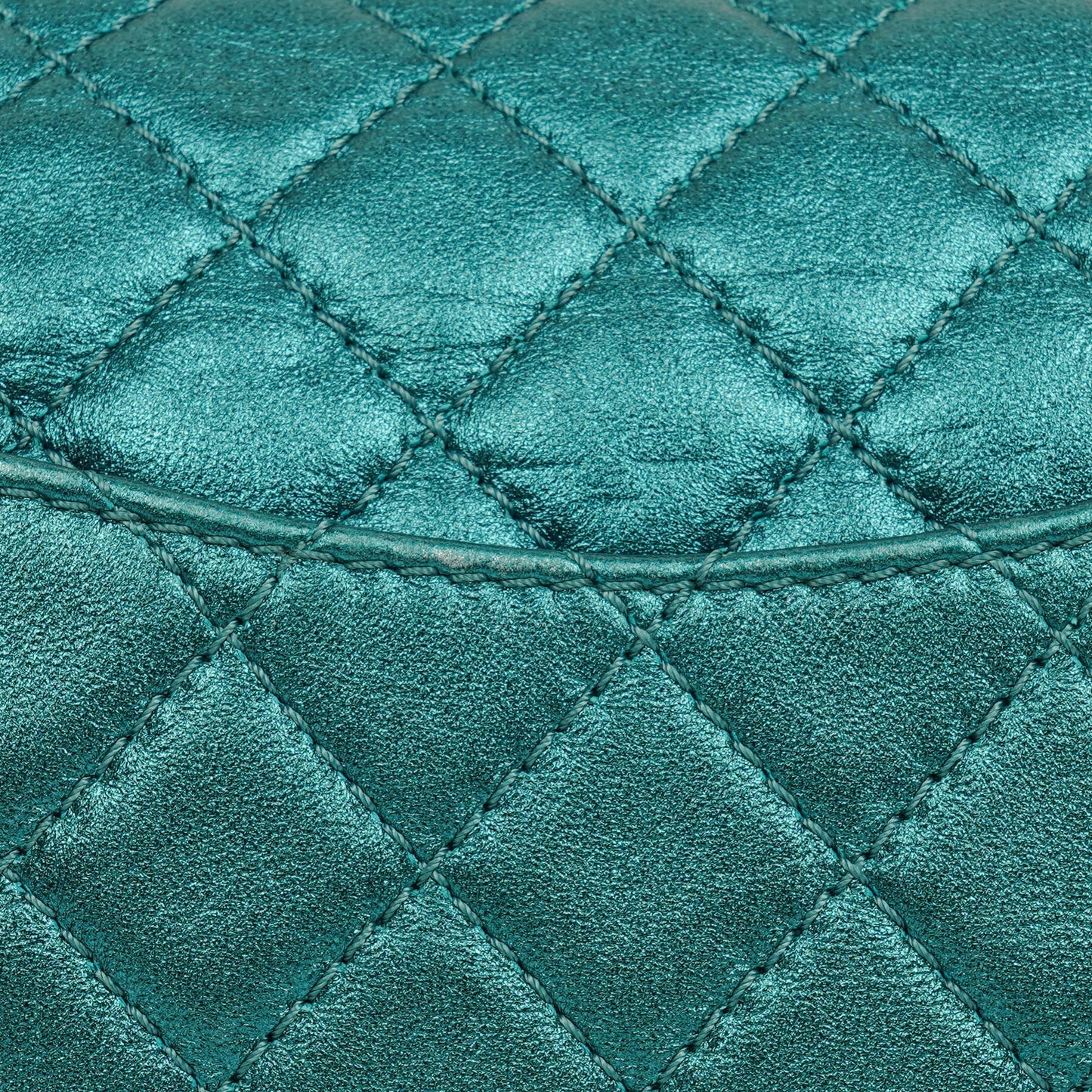 Chanel Turquoise Metallic 2.55 Reissue 225 Double Flap Bag