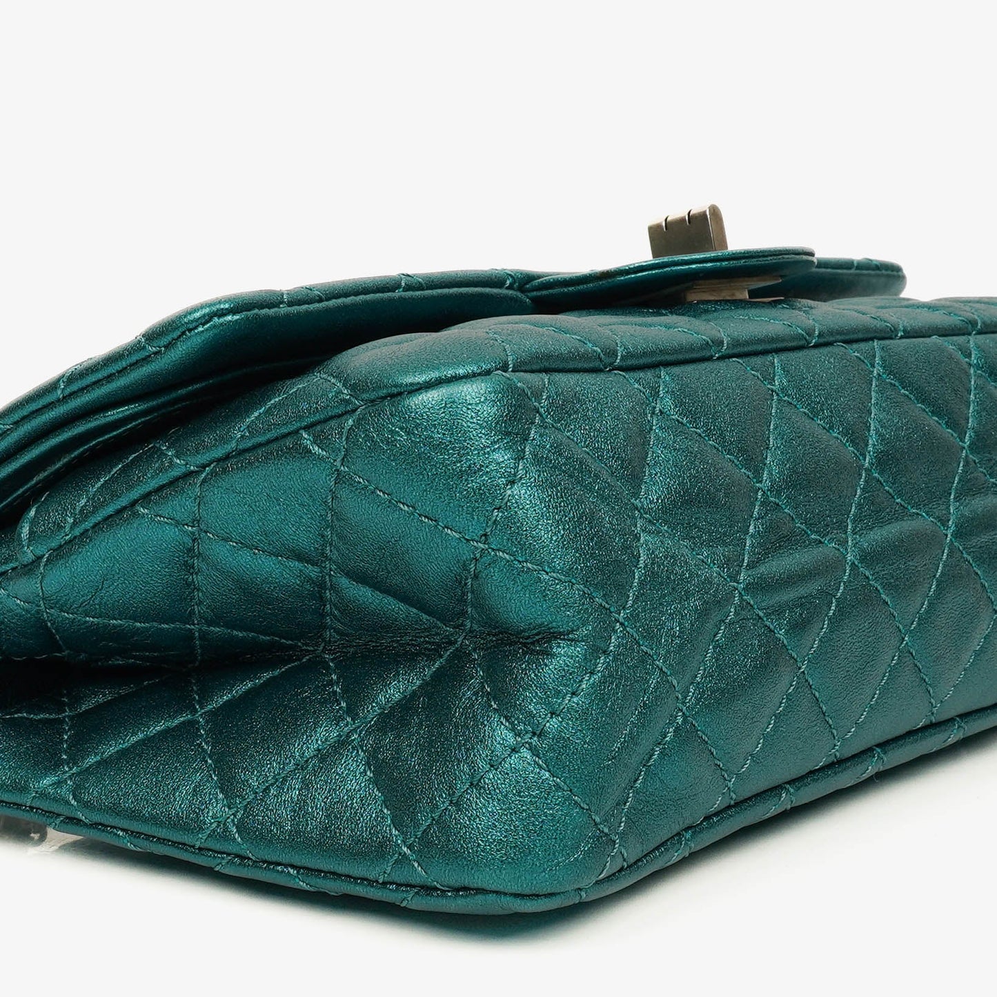 Chanel Turquoise Metallic 2.55 Reissue 225 Double Flap Bag