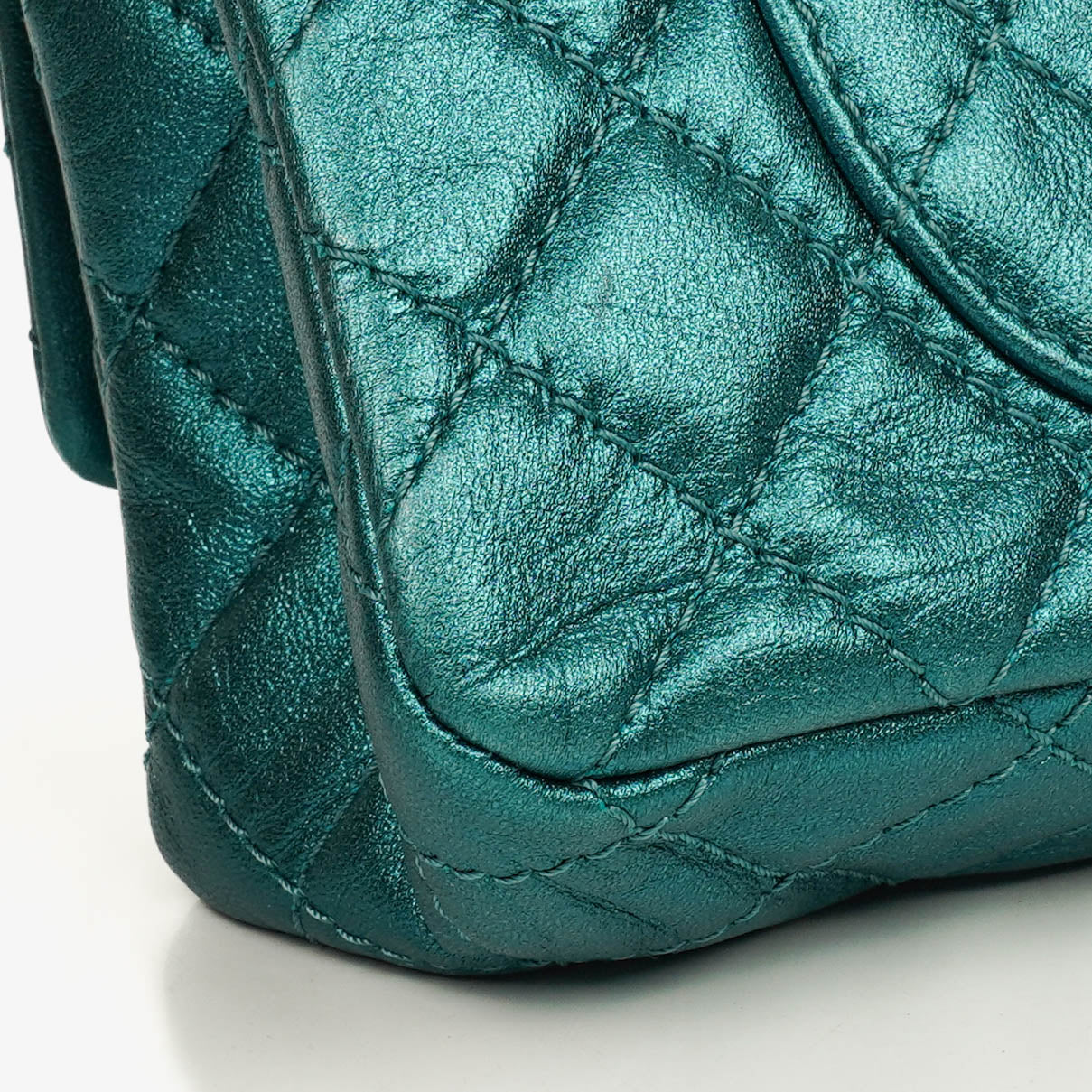 Chanel Turquoise Metallic 2.55 Reissue 225 Double Flap Bag