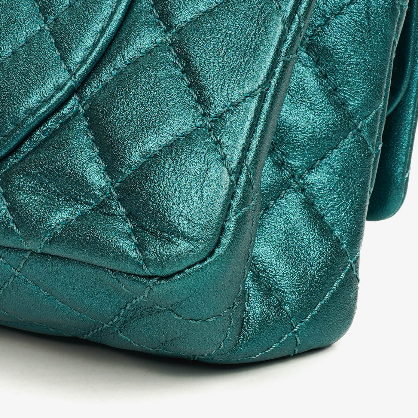 Chanel Turquoise Metallic 2.55 Reissue 225 Double Flap Bag