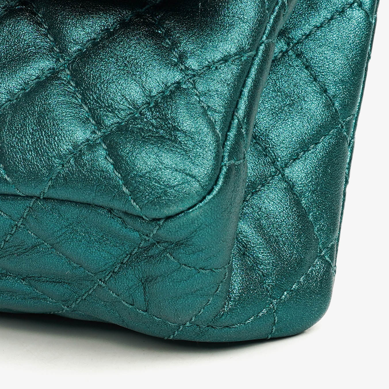 Chanel Turquoise Metallic 2.55 Reissue 225 Double Flap Bag