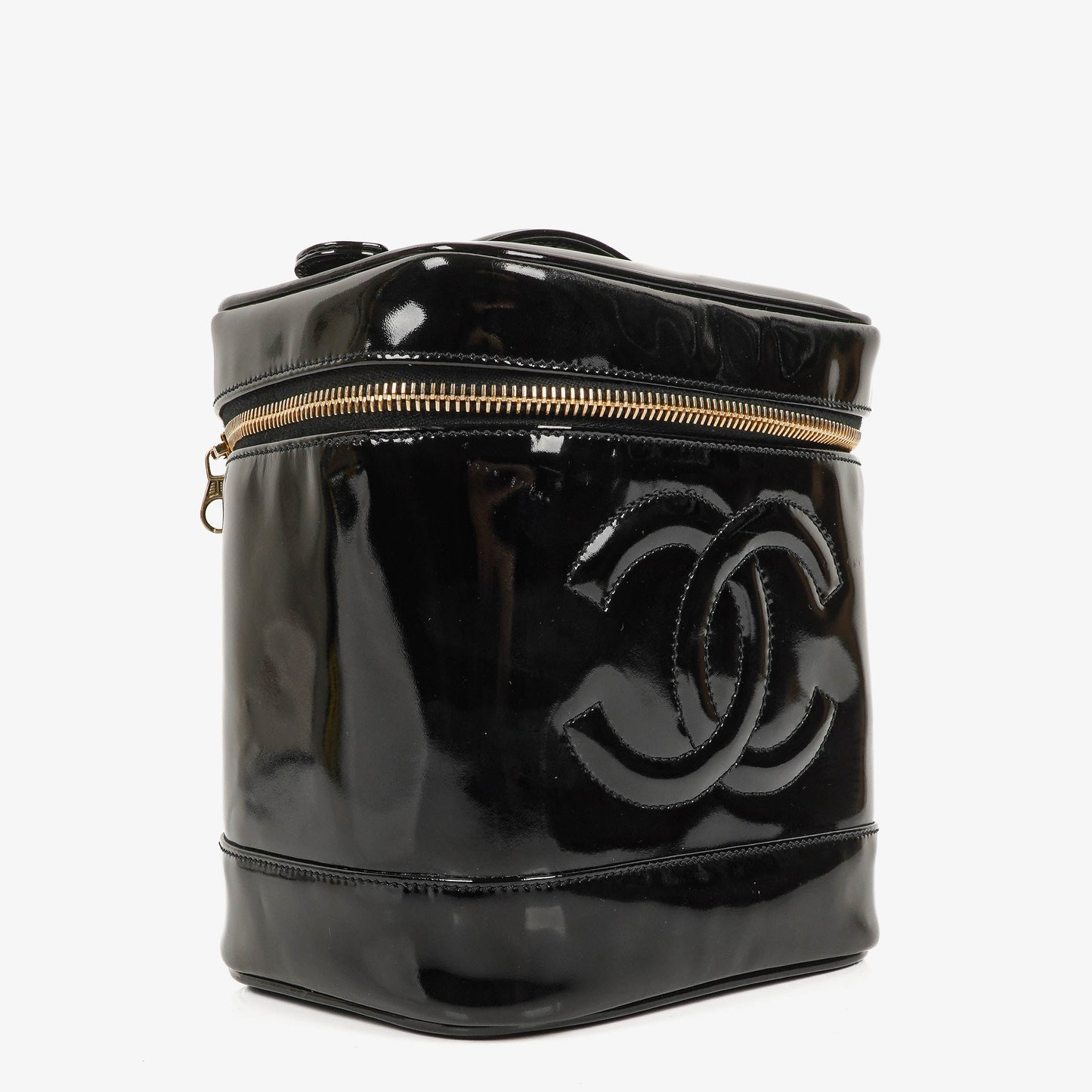 Chanel Black Patent Leather Vanity Case