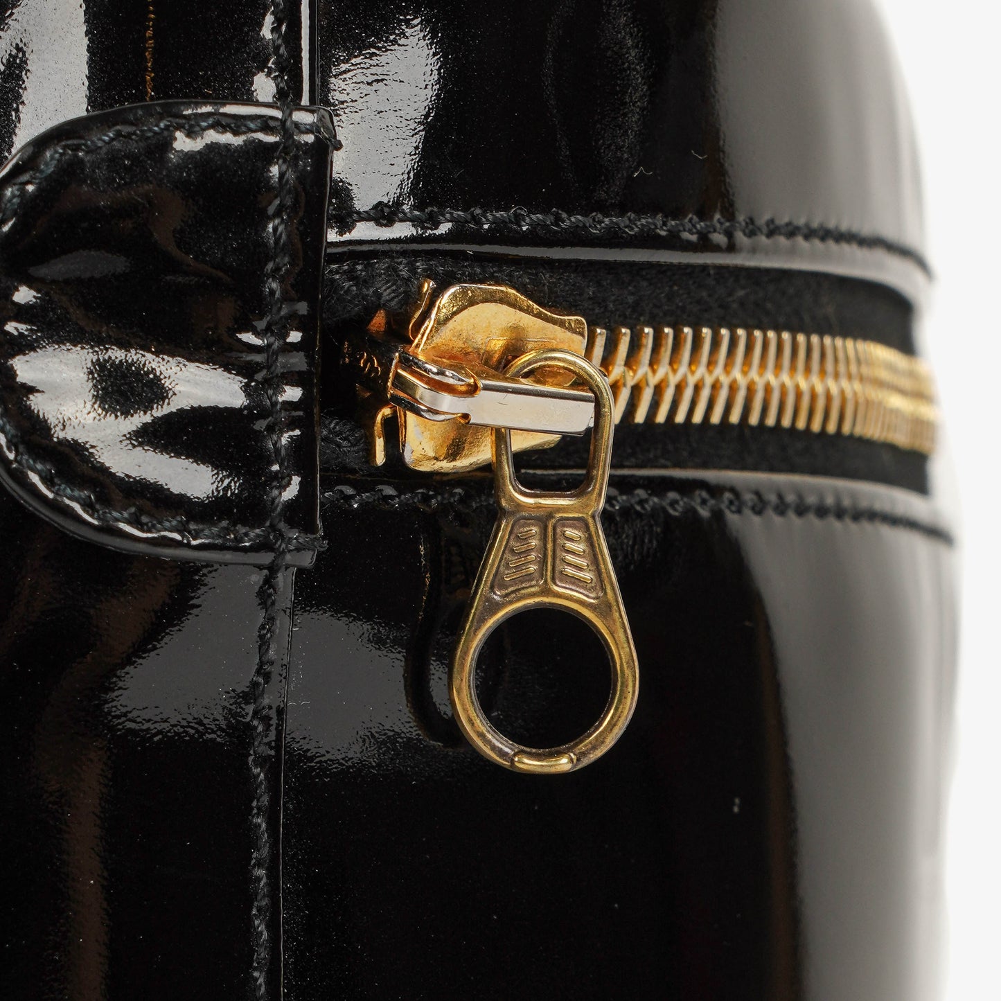 Chanel Black Patent Leather Vanity Case
