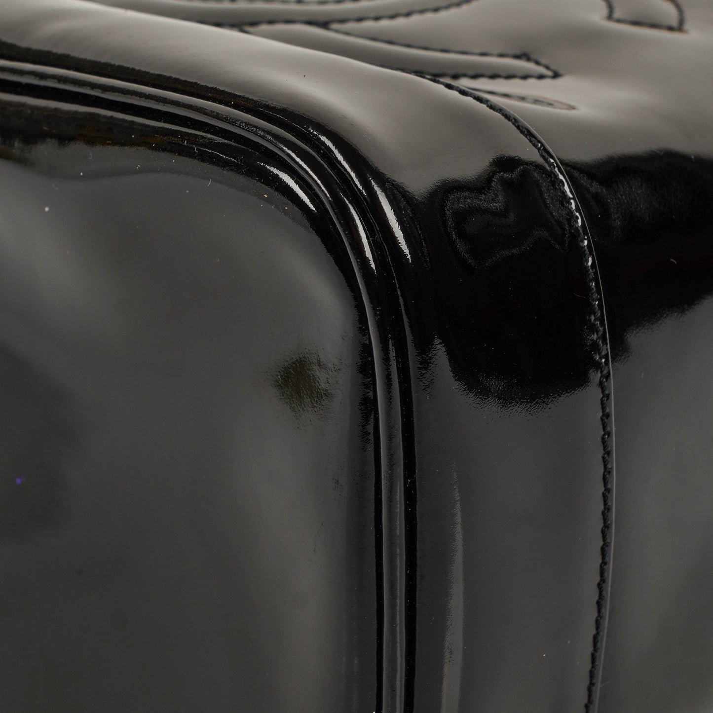 Chanel Black Patent Leather Vanity Case