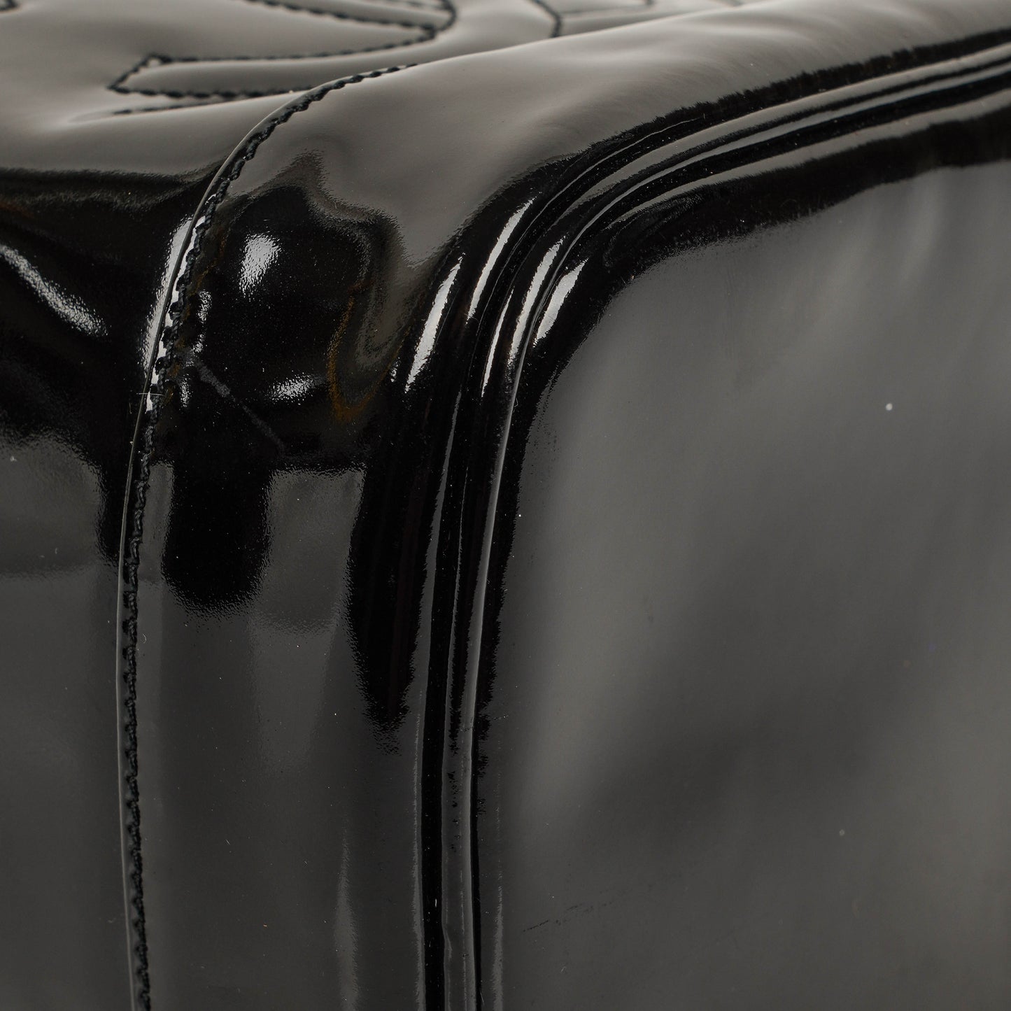 Chanel Black Patent Leather Vanity Case