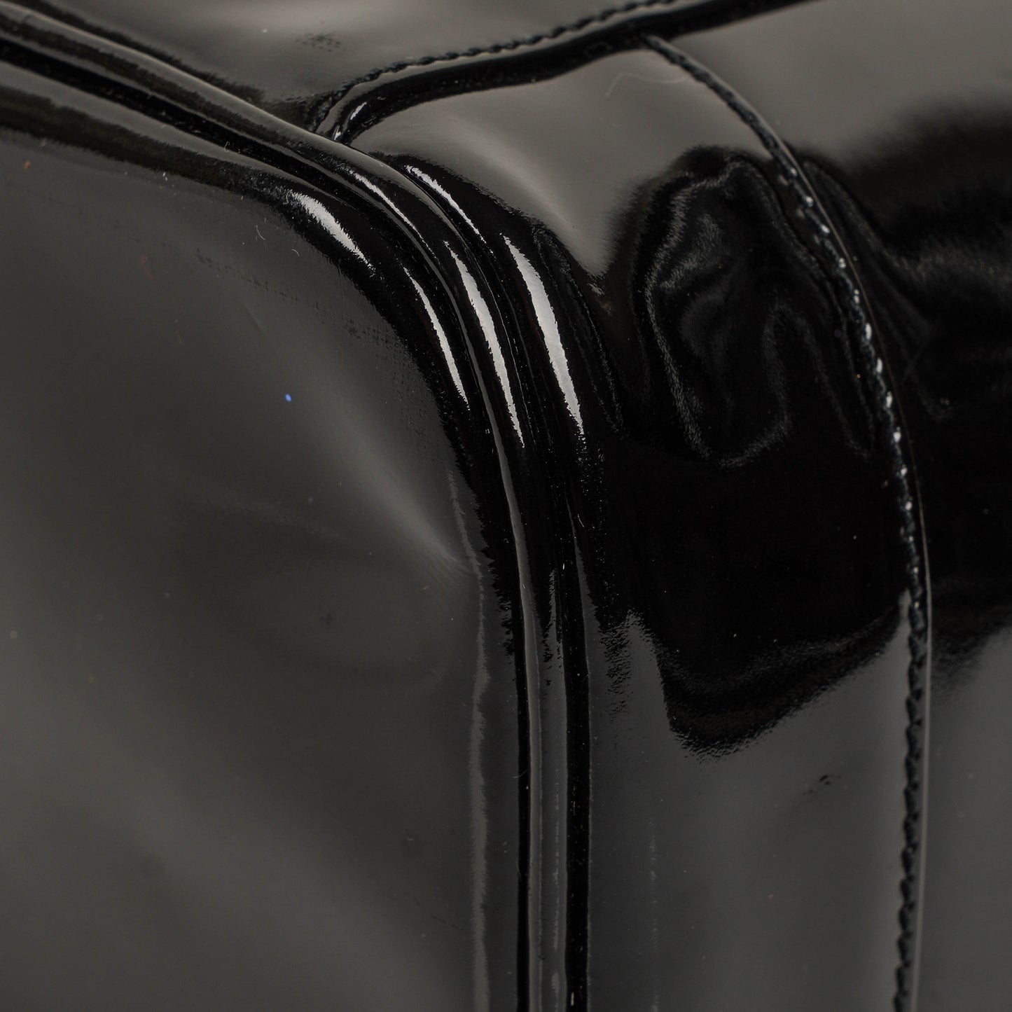 Chanel Black Patent Leather Vanity Case