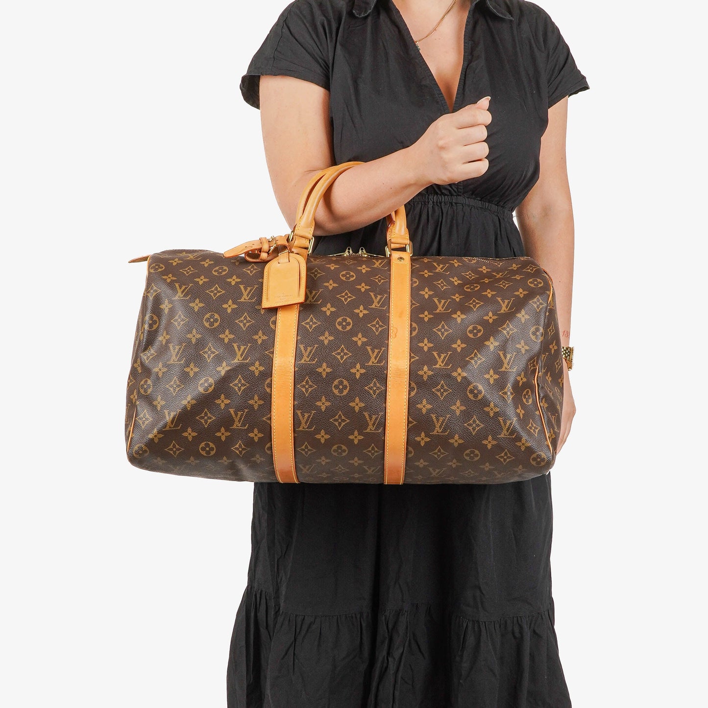 Louis Vuitton Keepall 50 Monogram Canvas Travel Bag