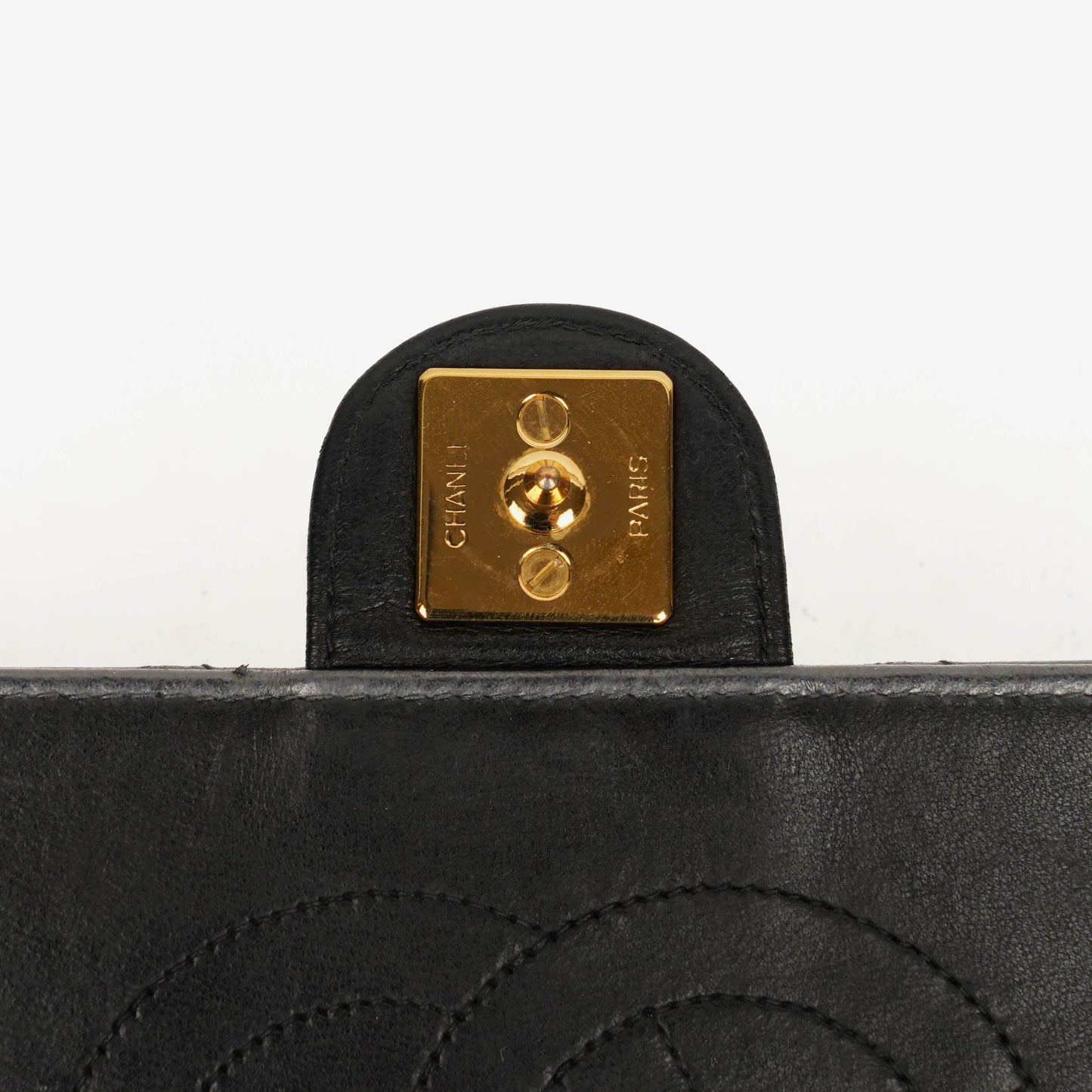 Chanel Classic Black Quilted Lambskin Single Flap Bag With 24K Gold-Plated Hardware