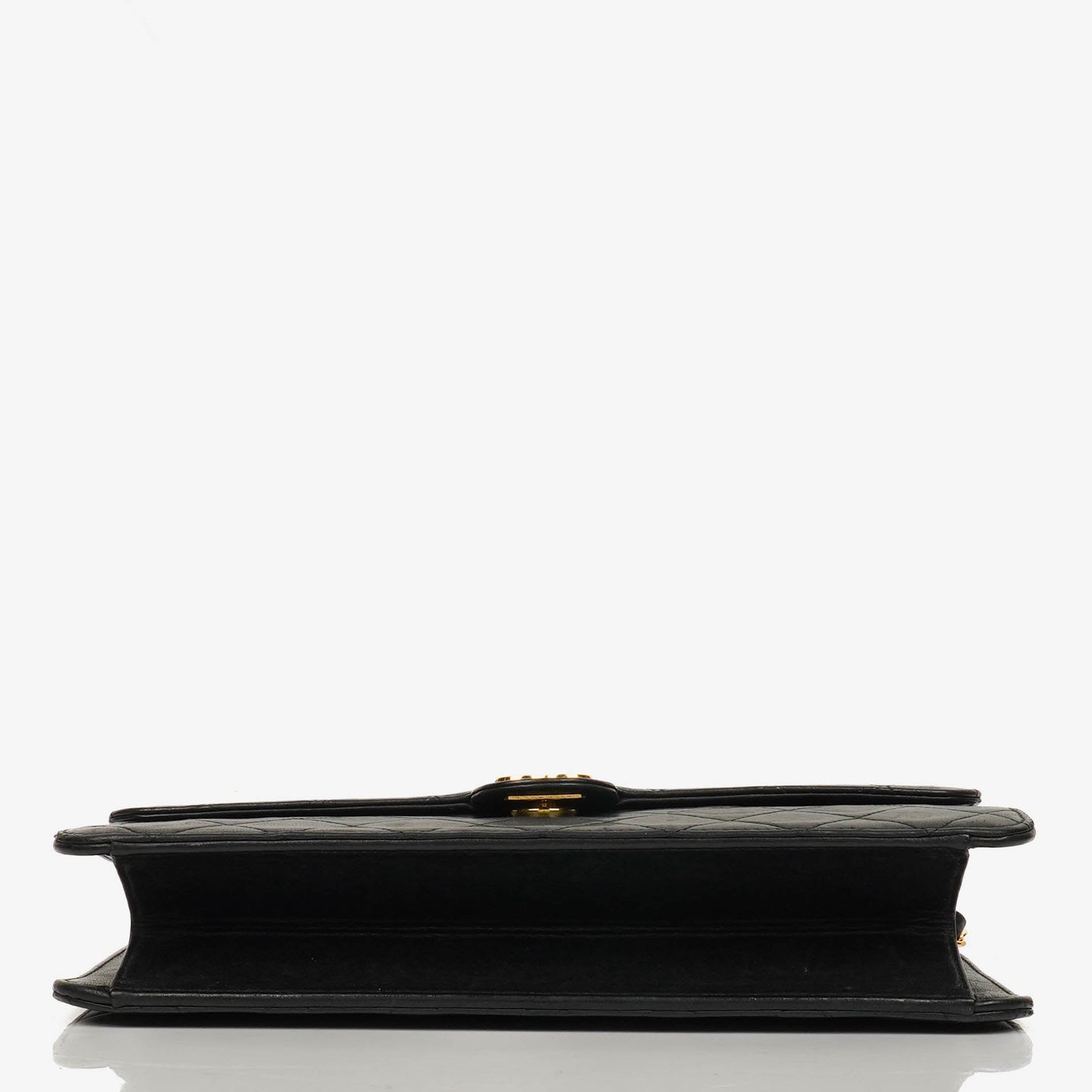 Chanel Classic Black Quilted Lambskin Single Flap Bag With 24K Gold-Plated Hardware