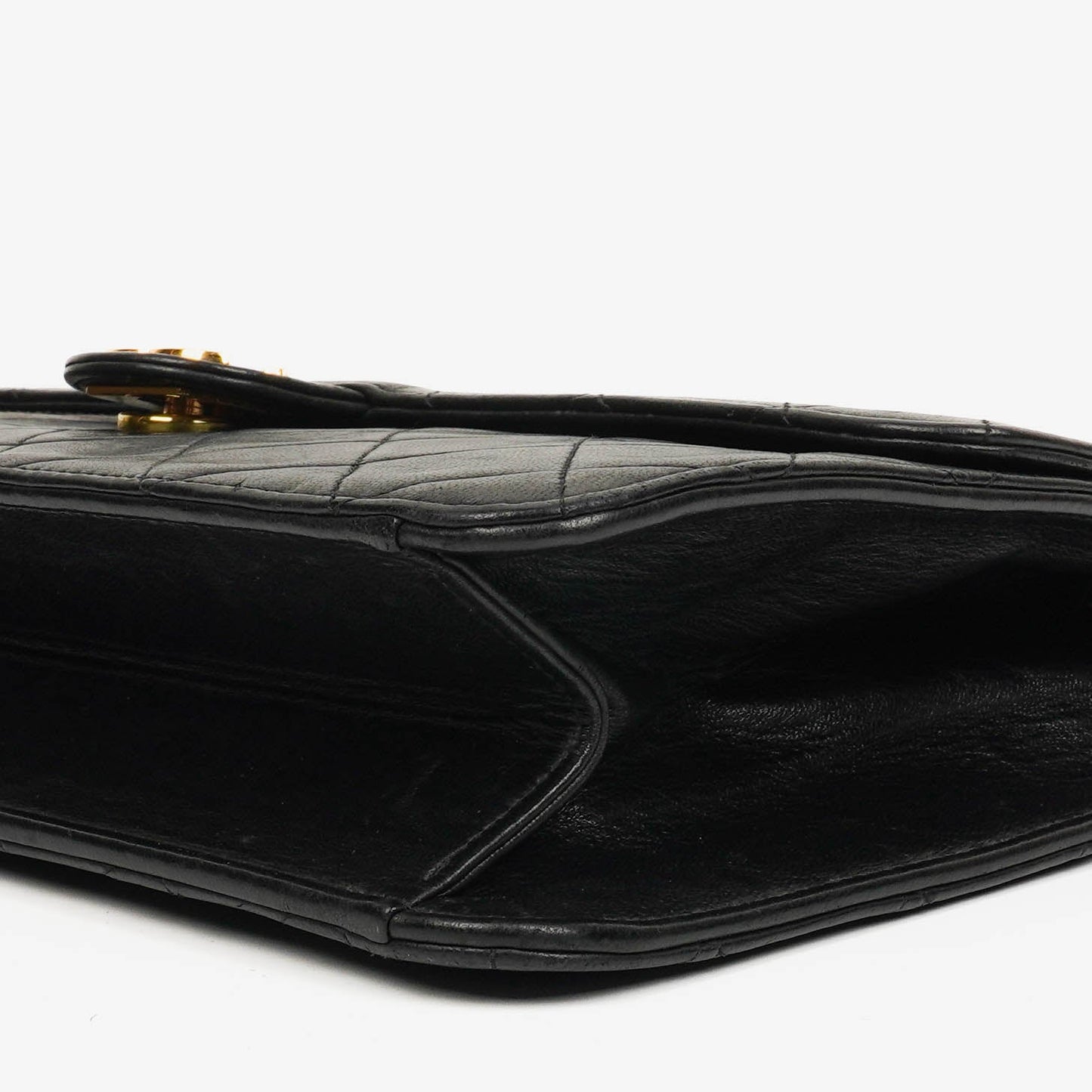 Chanel Classic Black Quilted Lambskin Single Flap Bag With 24K Gold-Plated Hardware