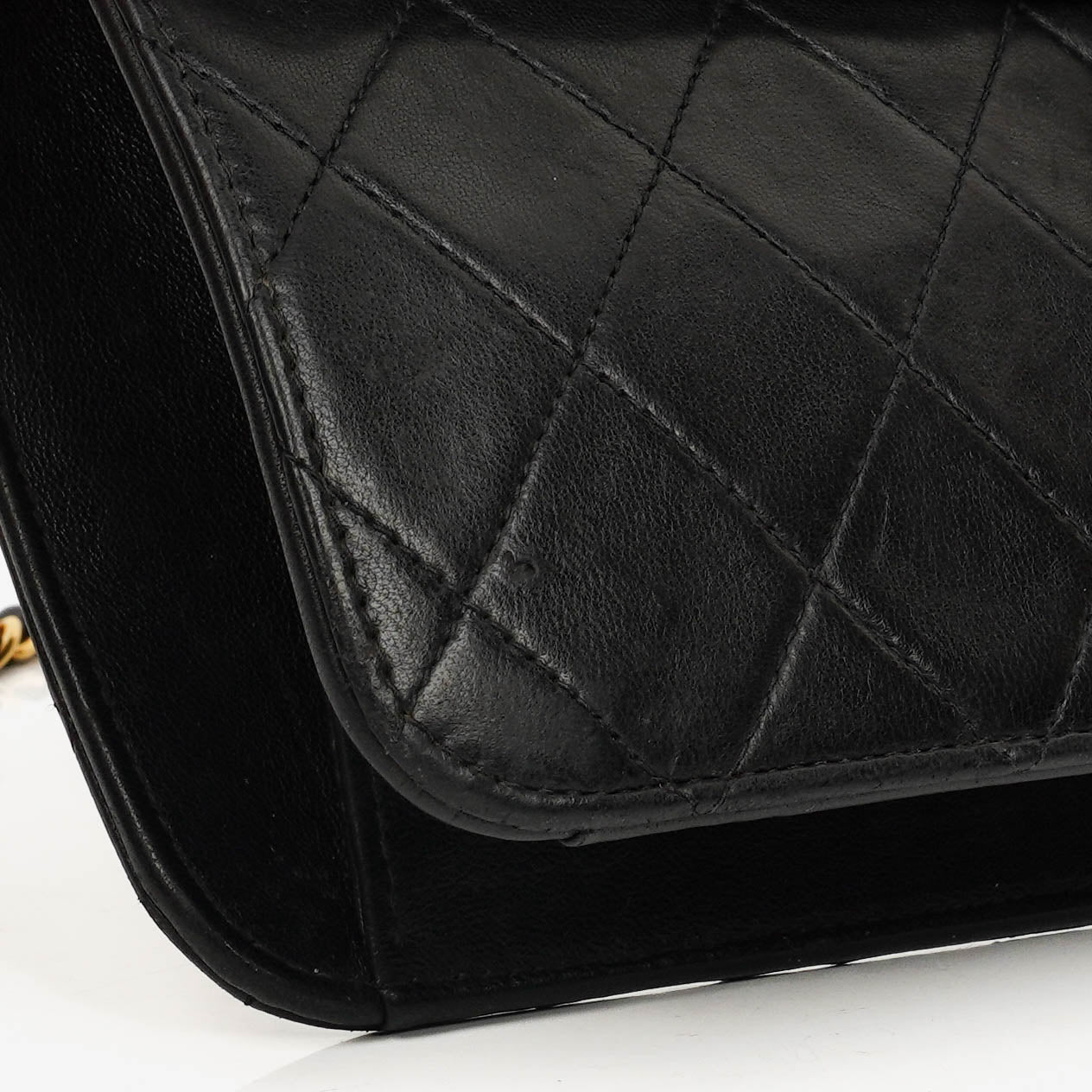 Chanel Classic Black Quilted Lambskin Single Flap Bag With 24K Gold-Plated Hardware