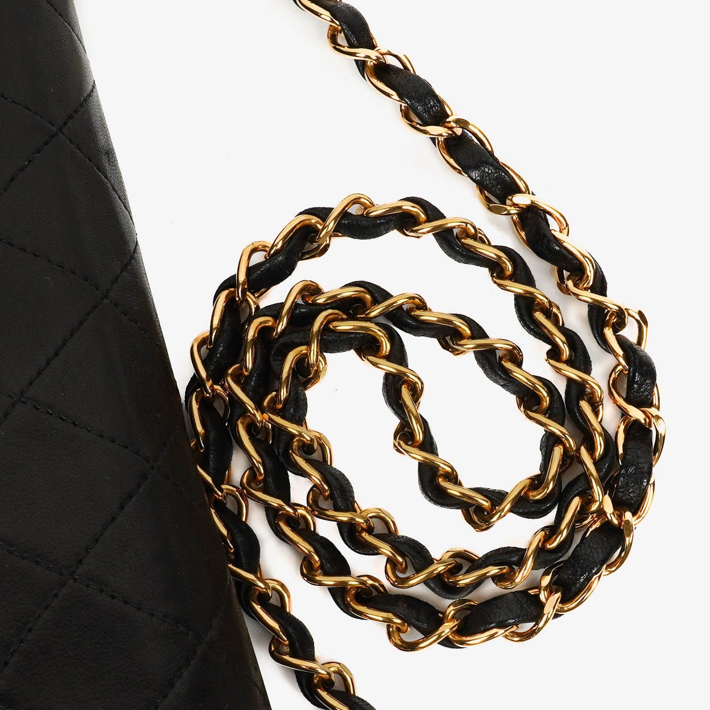 Chanel Classic Black Quilted Lambskin Single Flap Bag With 24K Gold-Plated Hardware