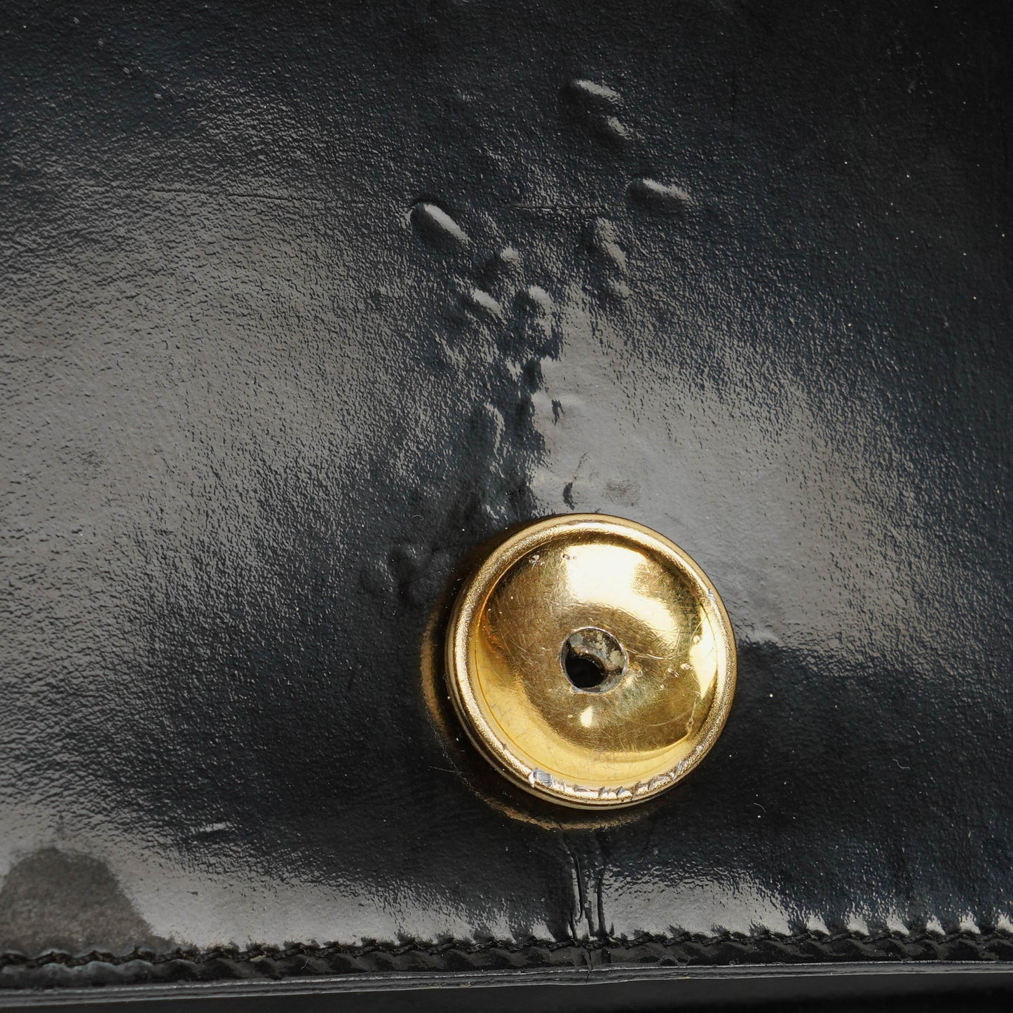 Chanel Black Patent Leather Full Flap Bag