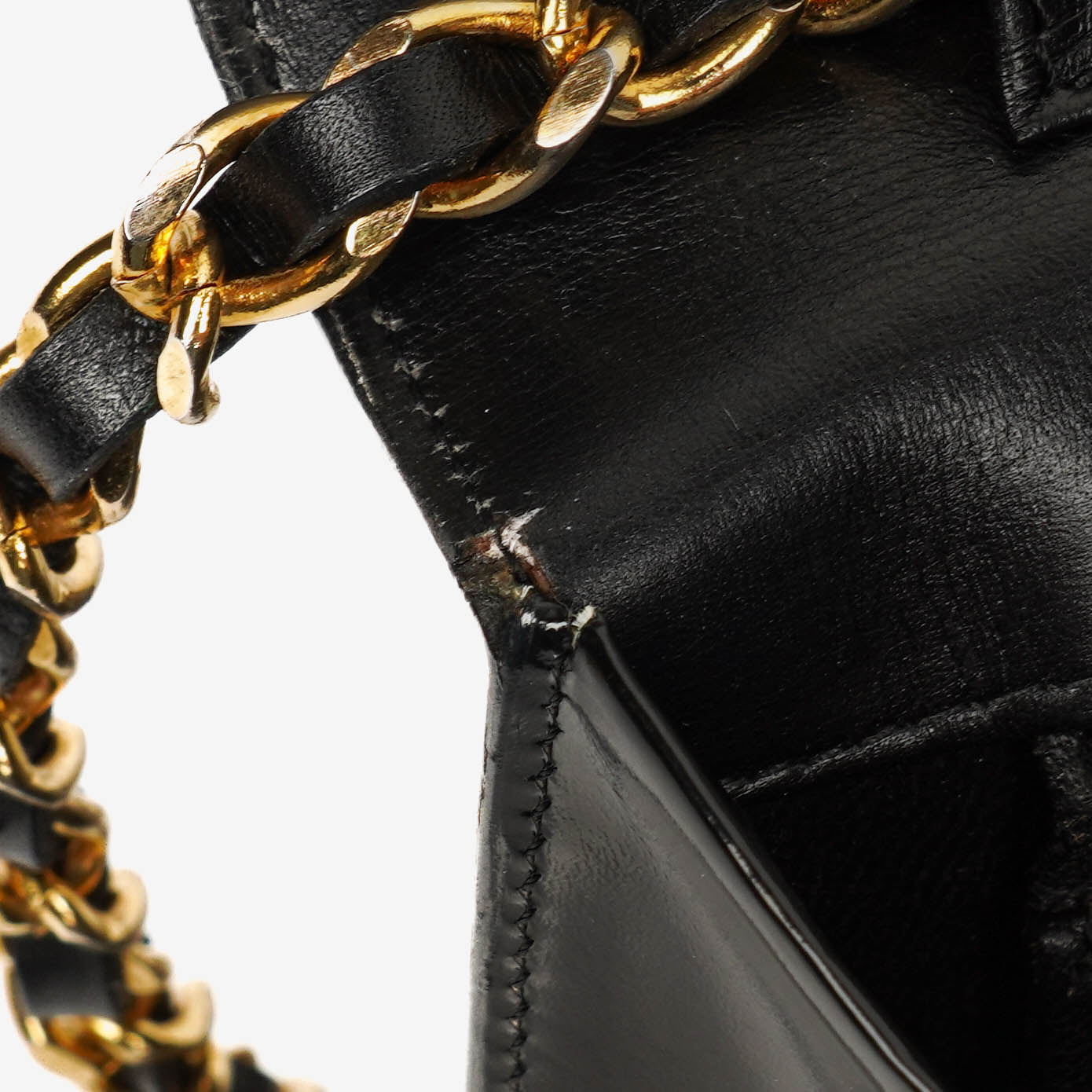 Chanel Black Patent Leather Full Flap Bag