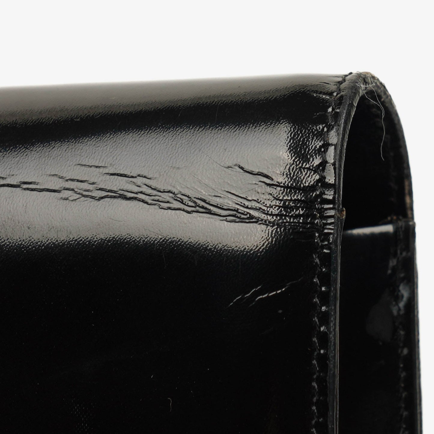 Chanel Black Patent Leather Full Flap Bag