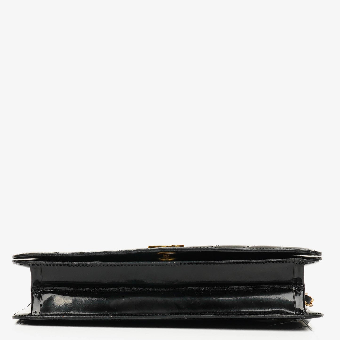 Chanel Black Patent Leather Full Flap Bag