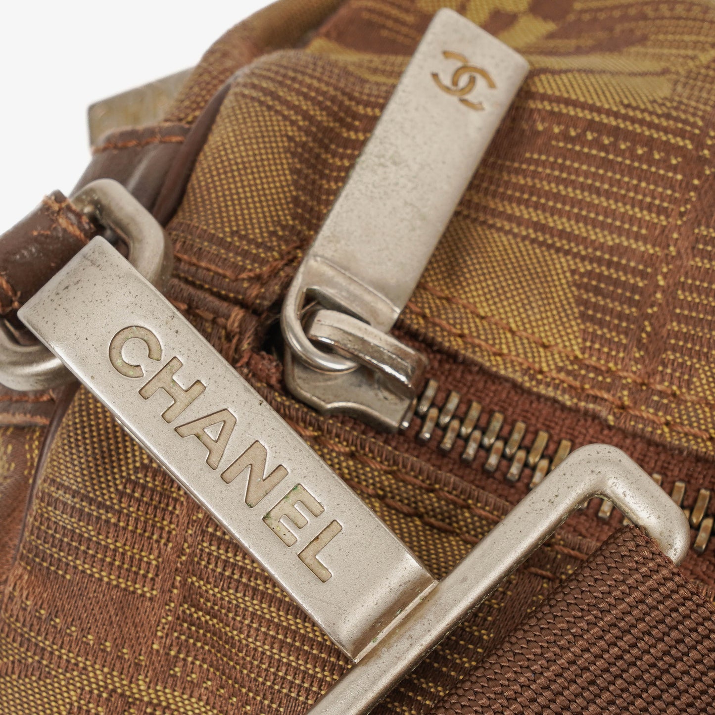 Chanel Beige New Travel Line Nylon Bag