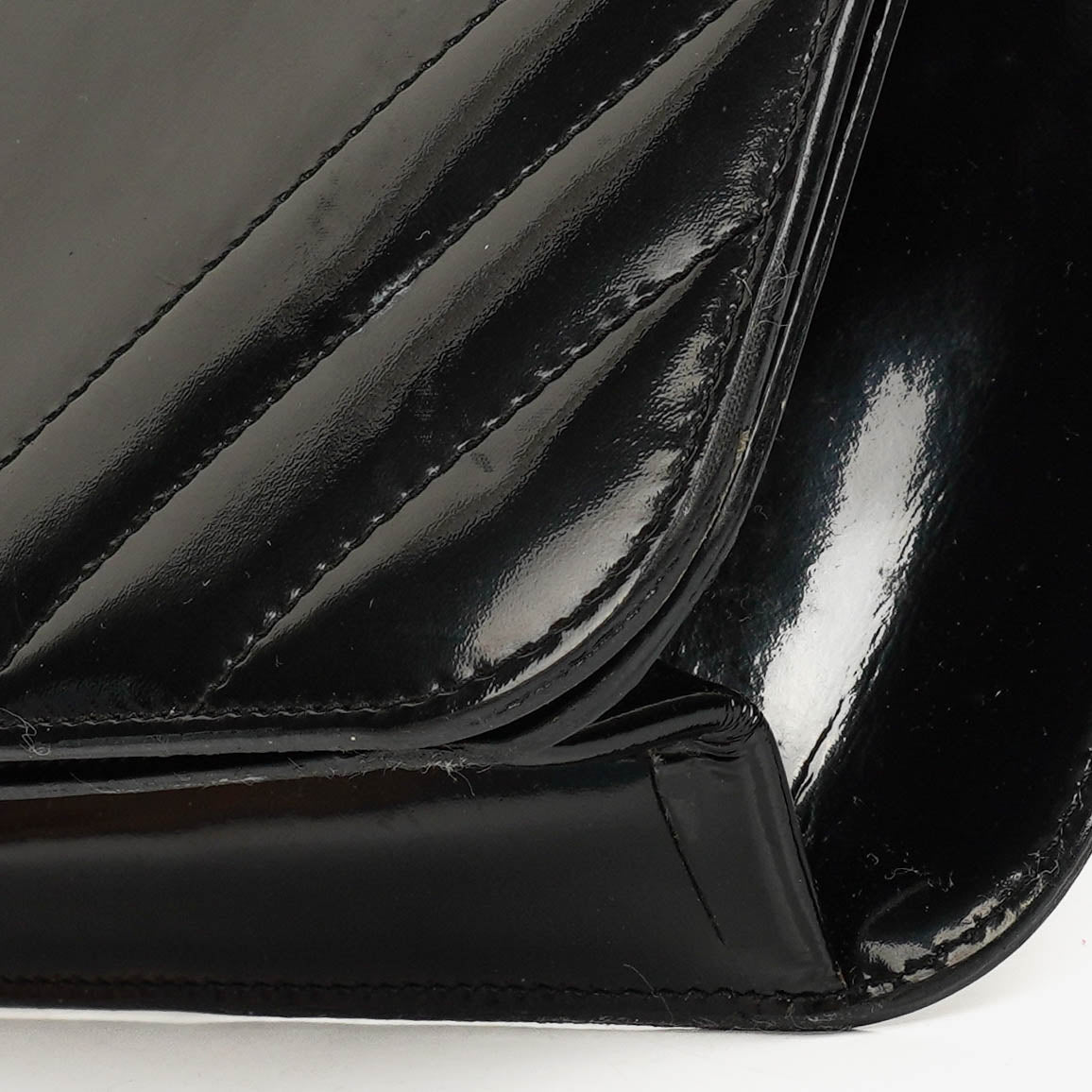 Chanel Black Patent Leather Full Flap Bag