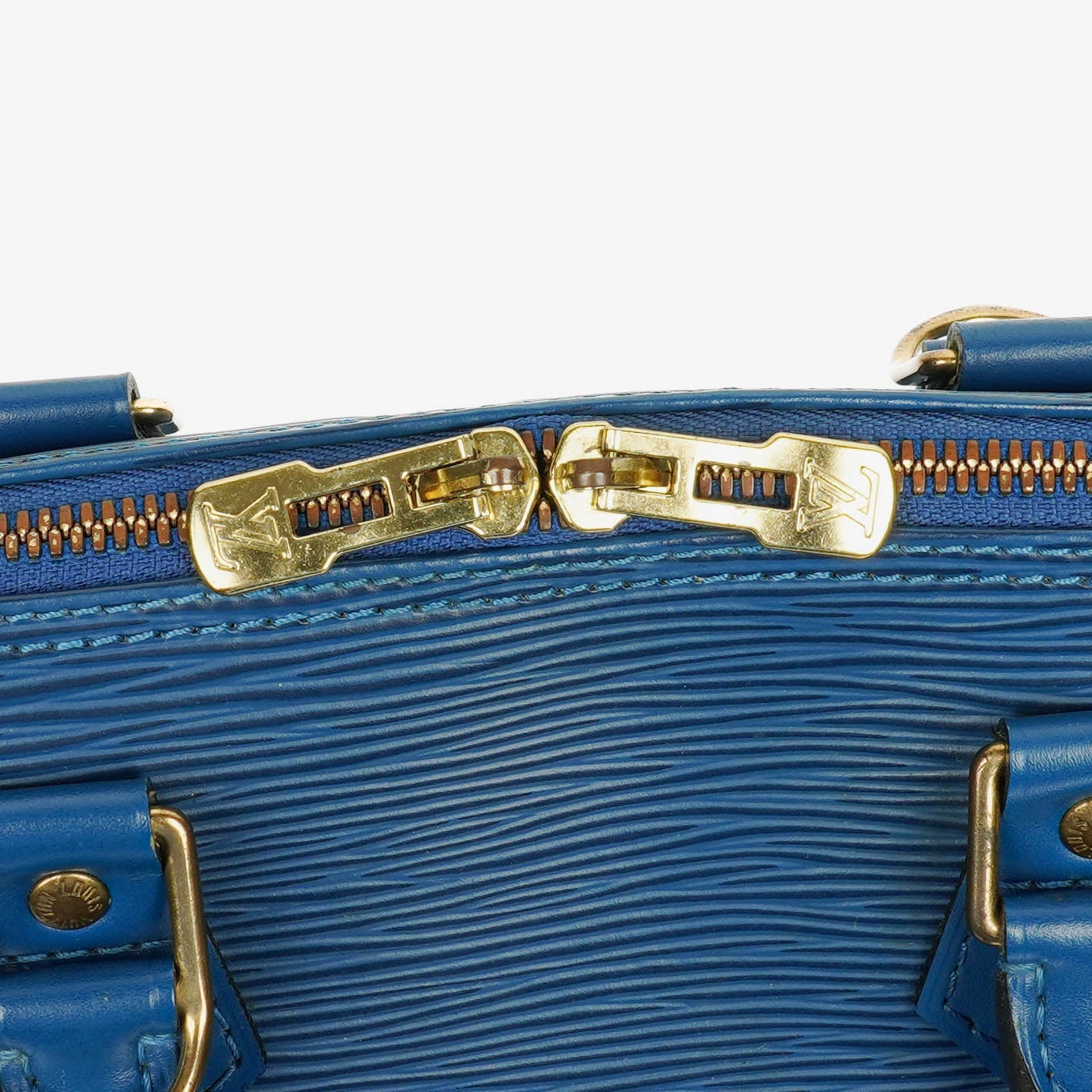 Louis Vuitton Blue Epi Leather Alma PM Handbag