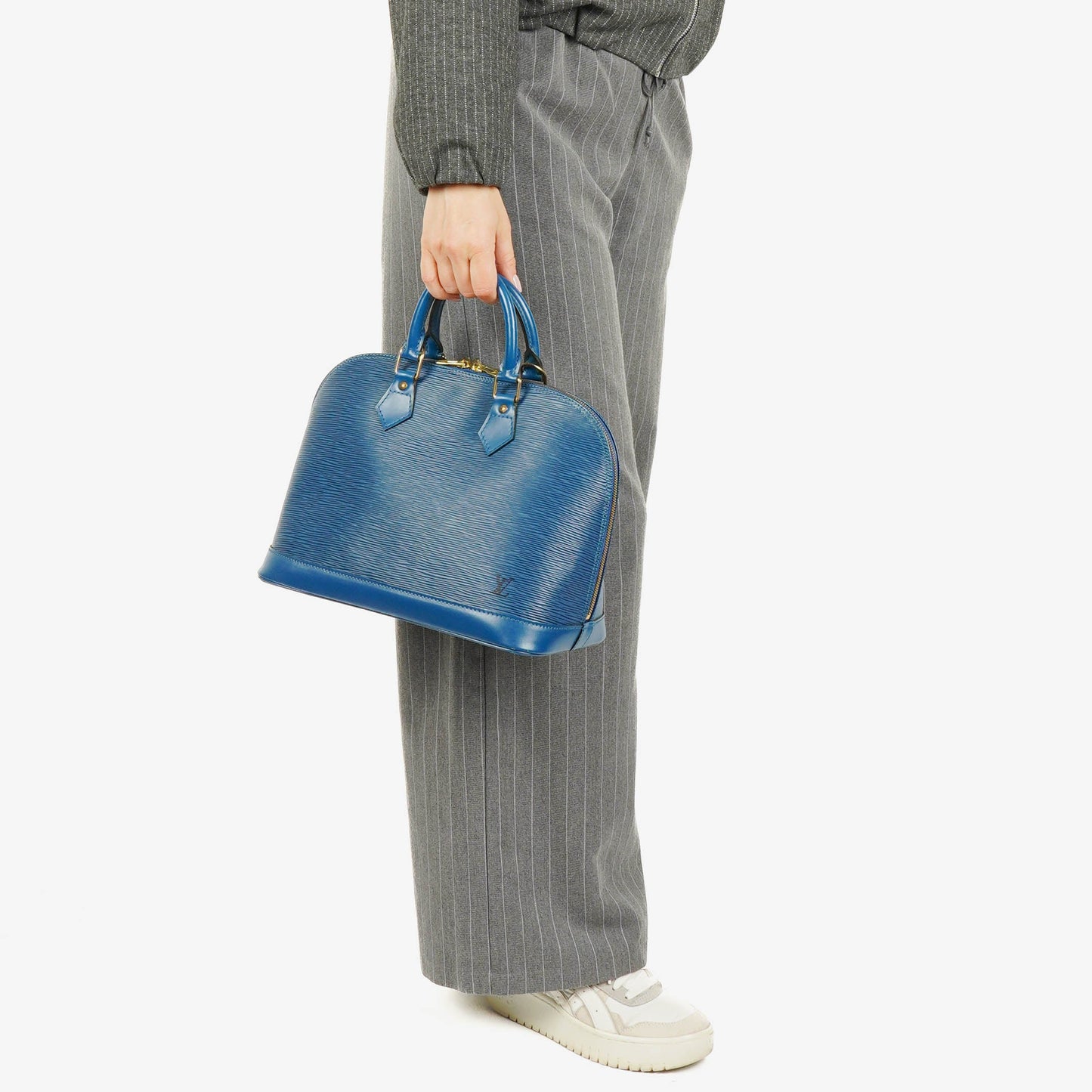 Louis Vuitton Blue Epi Leather Alma PM Handbag