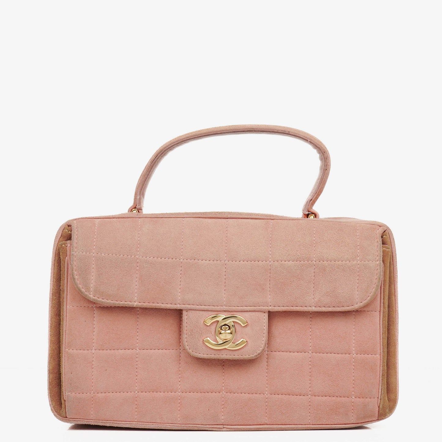 Chanel Chocolate Bar Single Flap Top Handle Bag