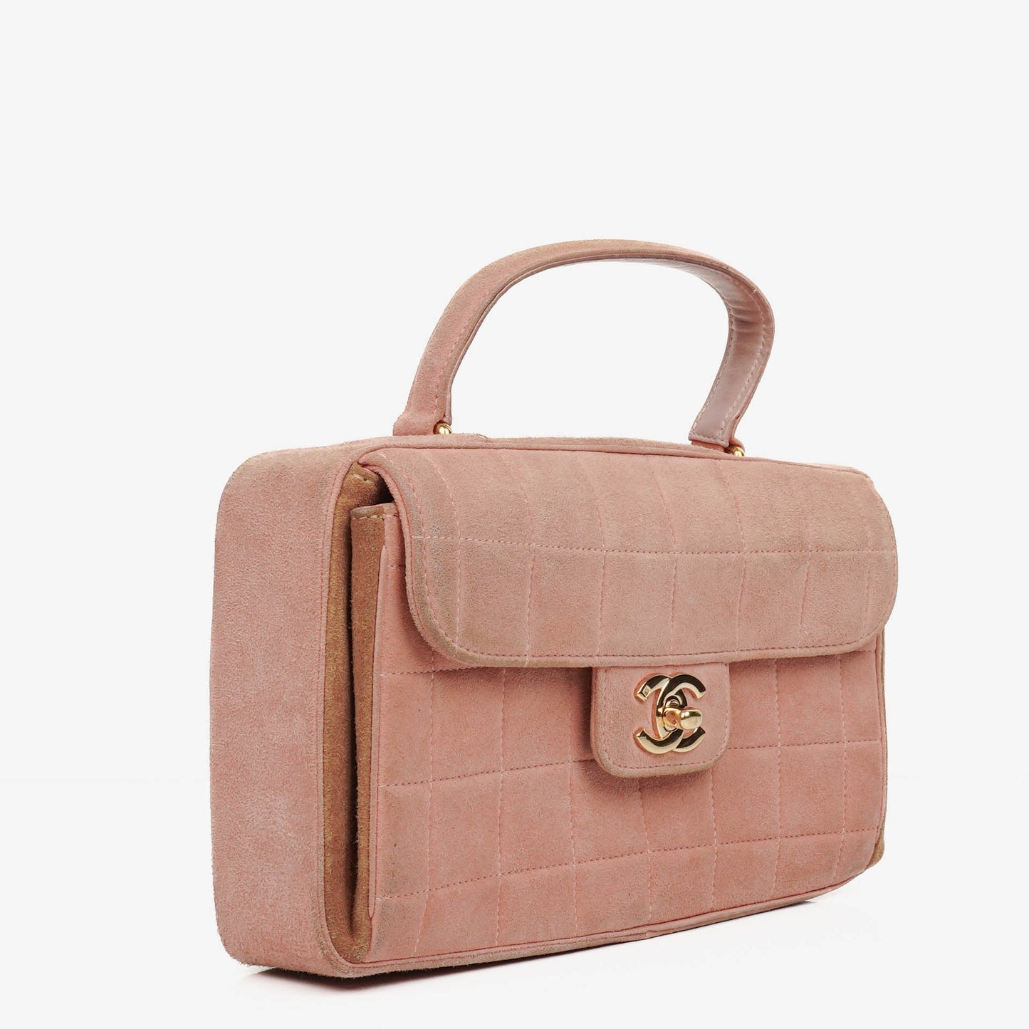 Chanel Chocolate Bar Single Flap Top Handle Bag