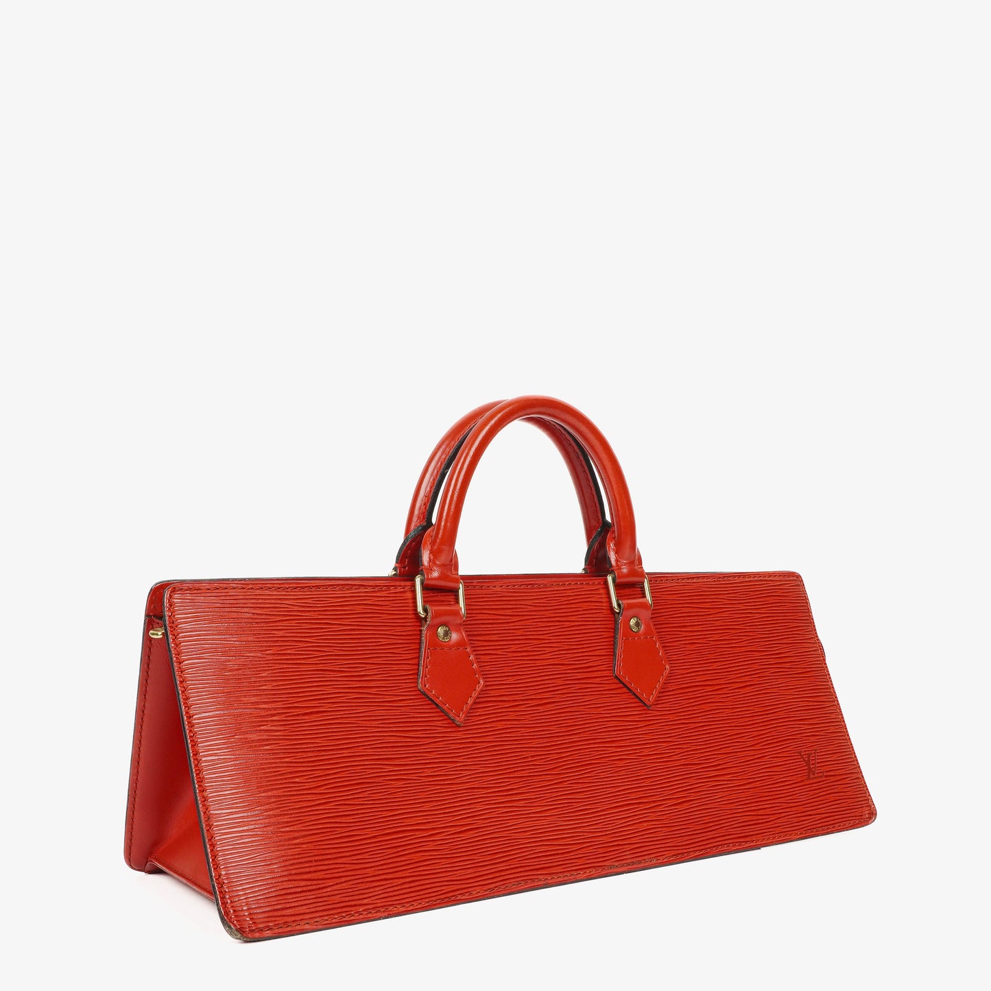 Louis Vuitton Triangle Red EPI Leather Handbag