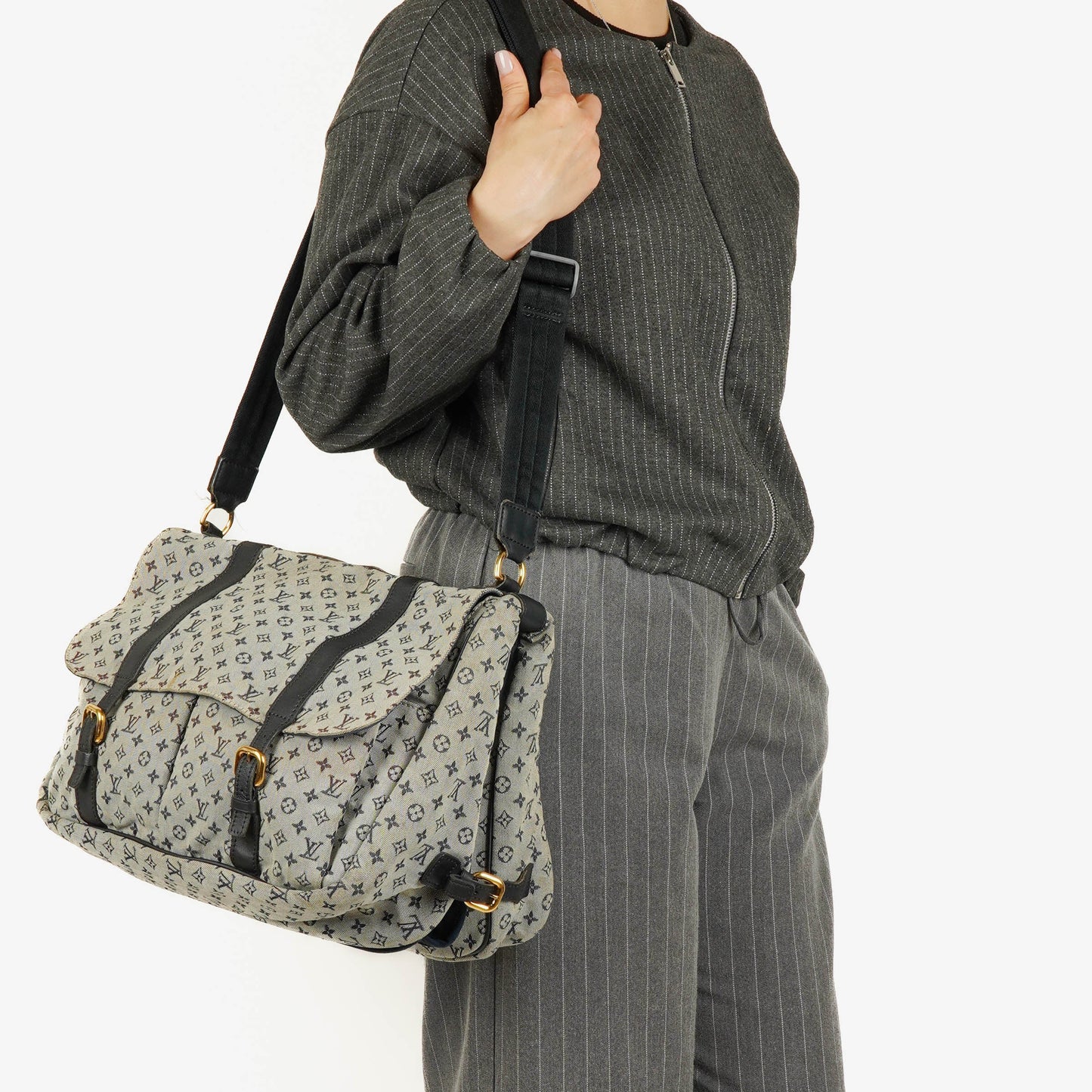 Louis Vuitton Navy Monogram Mini Lin Sac a Langer Diaper Bag