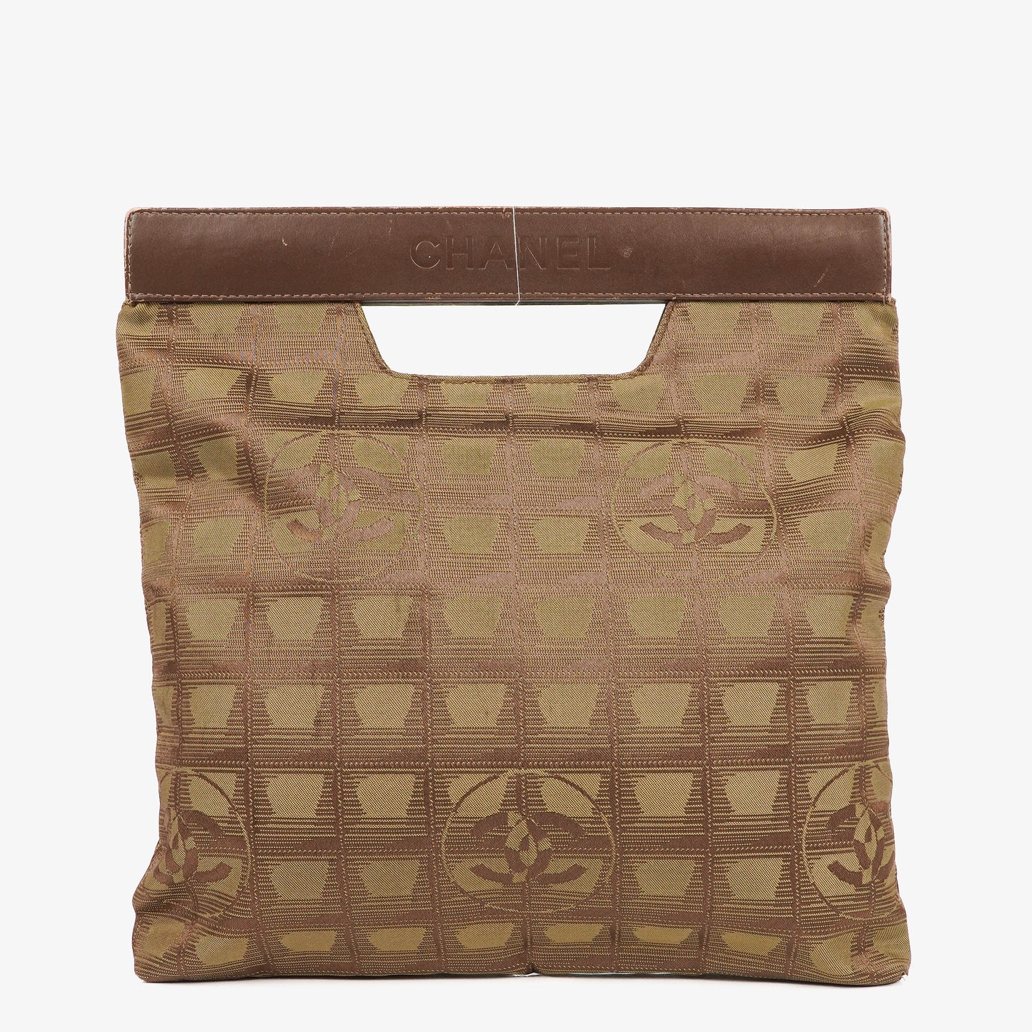 Chanel Beige New Travel Ligne Nylon Bag