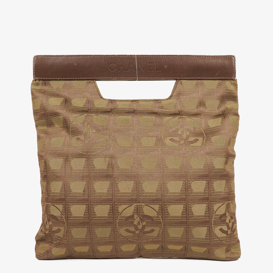 Chanel Beige New Travel Ligne Nylon Bag