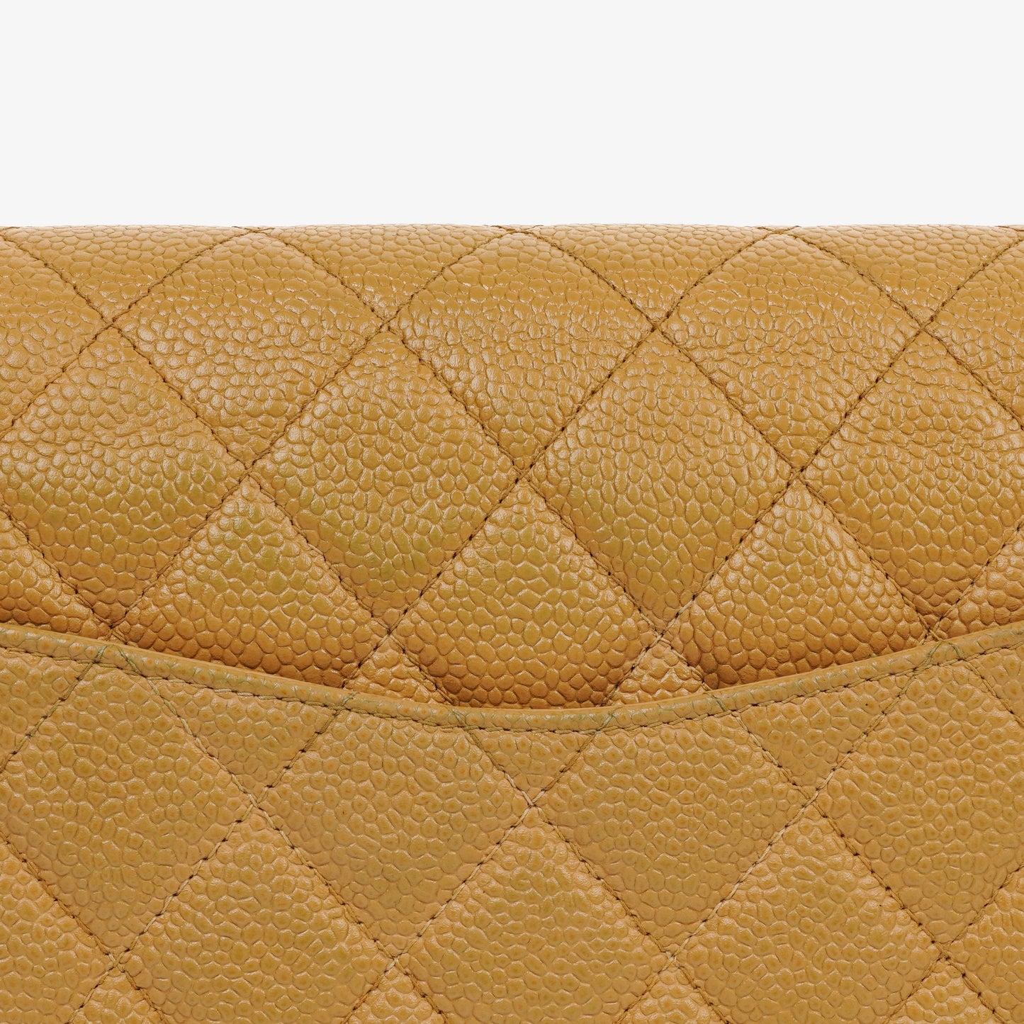 Chanel Medium Classic  Double Flap Bag Beige Quilted Caviar Leather With Silver-Tone Hardware