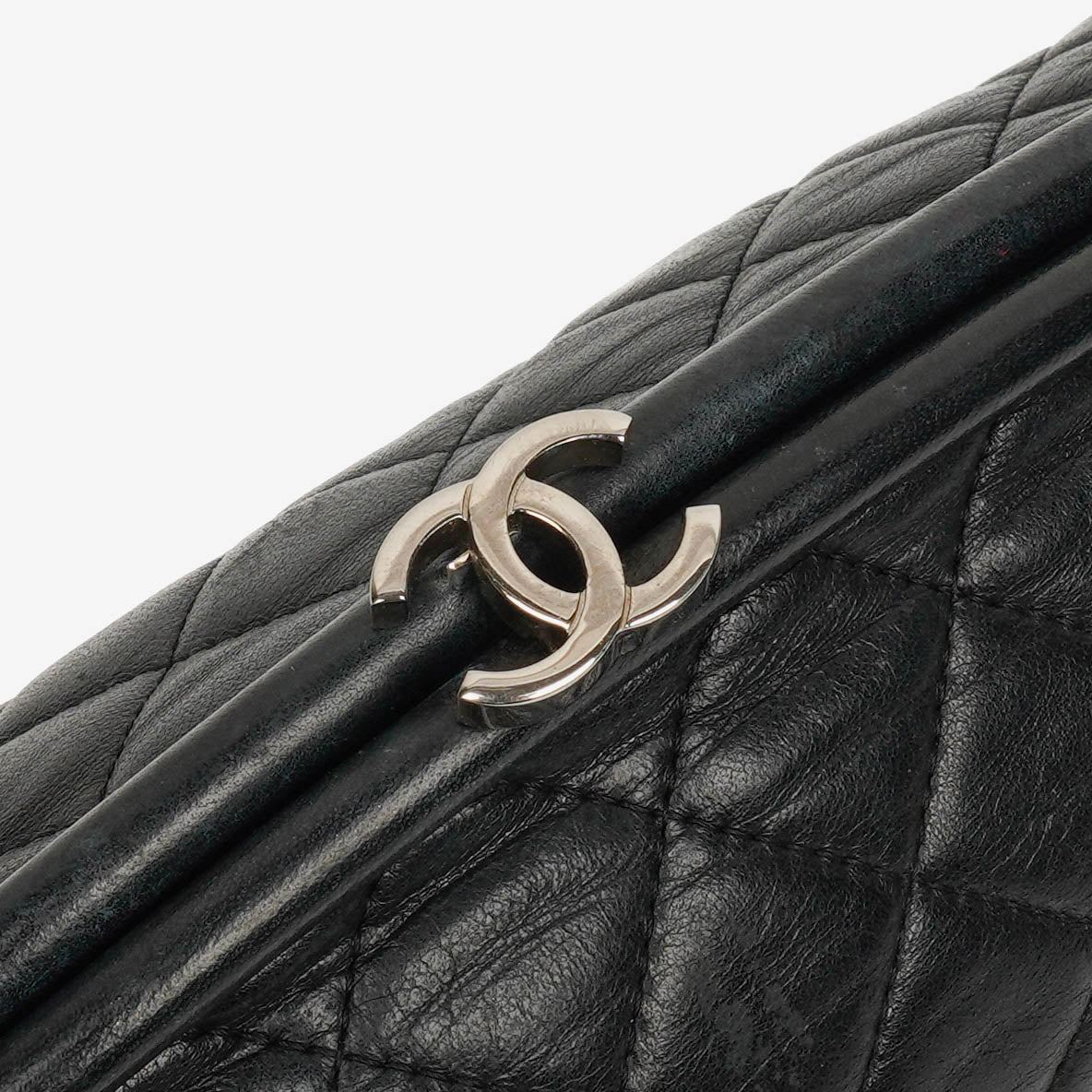 Chanel Black Quilted Leather Timeless Clutch Bag