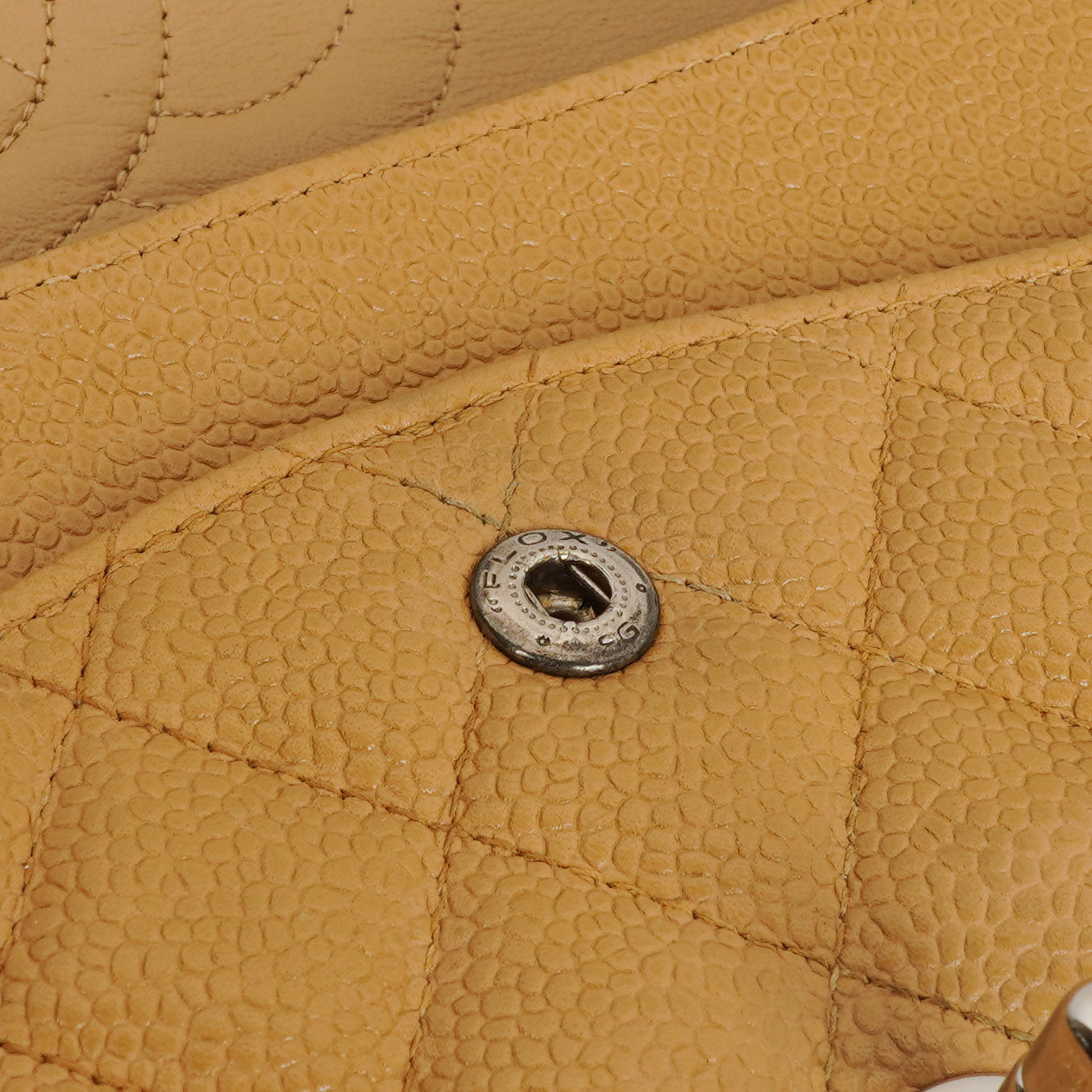Chanel Medium Classic  Double Flap Bag Beige Quilted Caviar Leather With Silver-Tone Hardware