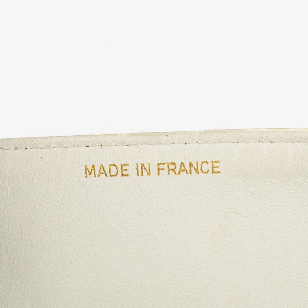 Chanel Medium Classic  Double Flap Bag In White Quilted Lambskin And 24K Gold-Plated Hardware