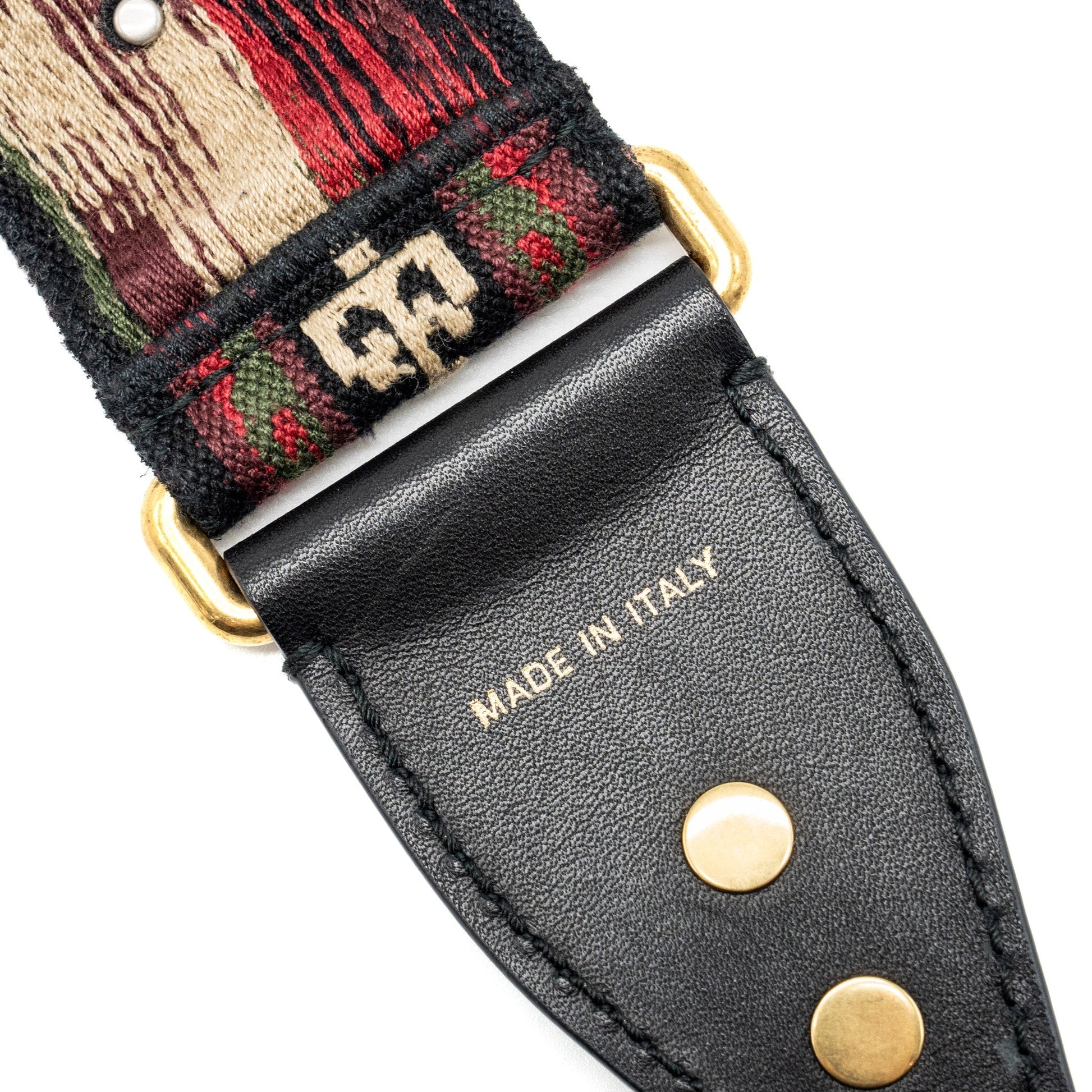 Dior shoulder strap oblique canvas/ calfskin red/multicolour