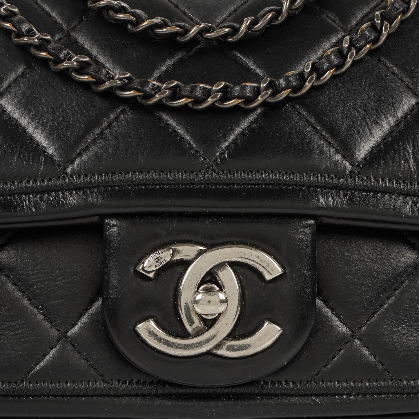 Chanel Single Flap Bag Black Quilted Leather Bag