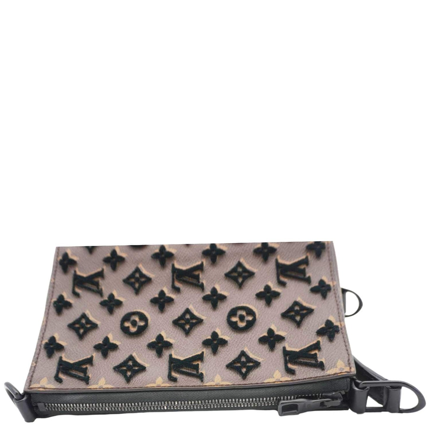 LOUIS VUITTON Triangle Monogram Tuffetage Messenger Bag Brown