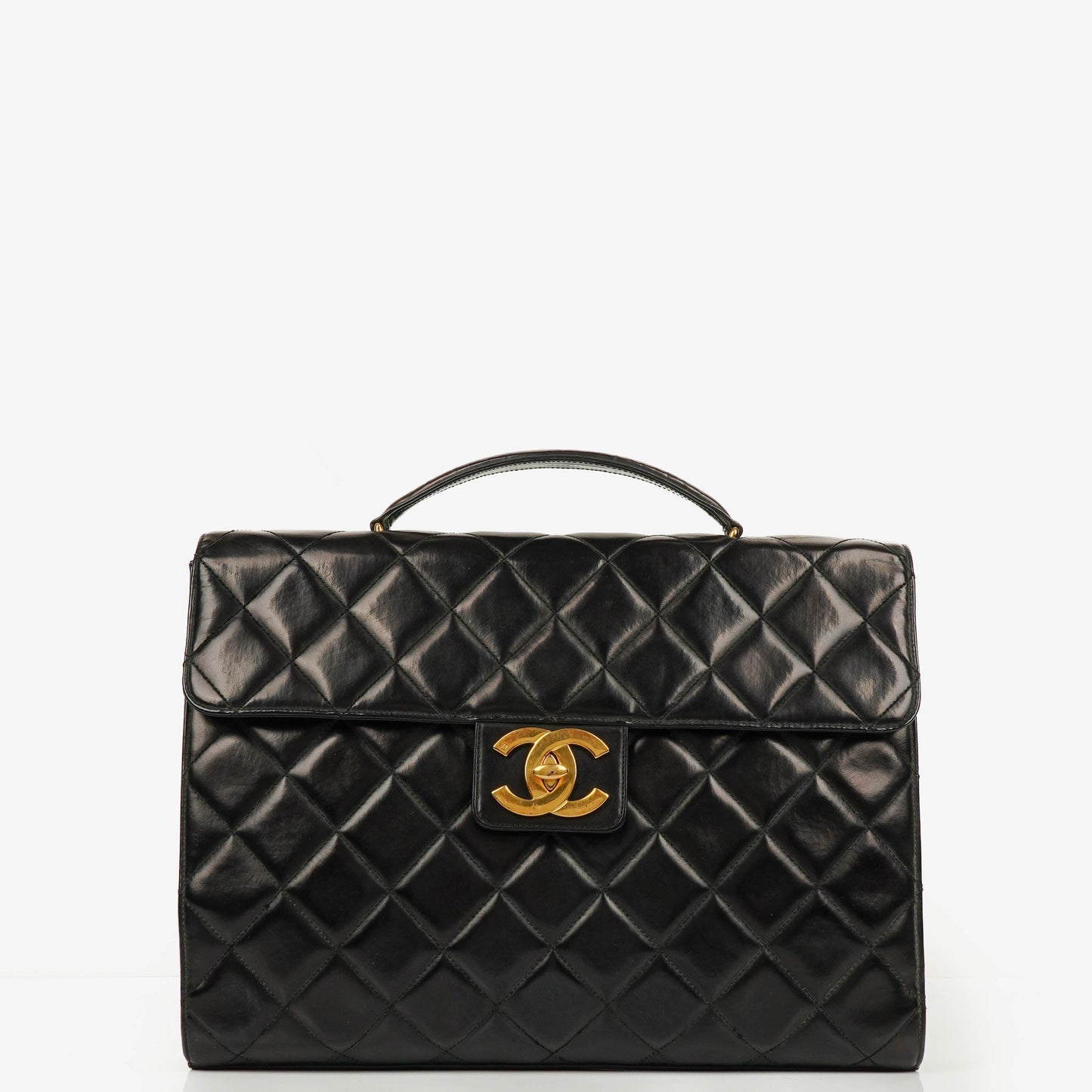 Chanel CC Maxi Logo Black Briefcase