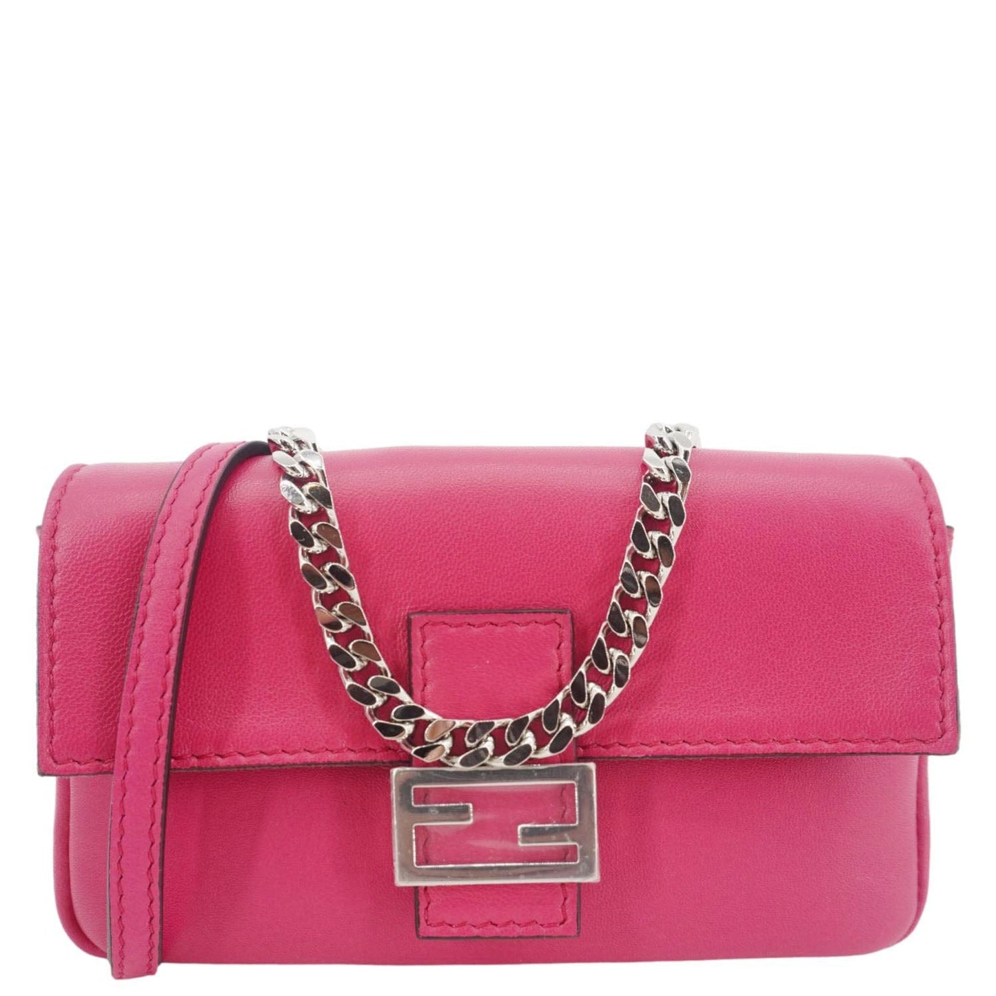 Fendi Baguette Leather Red Crossbody Style 7
