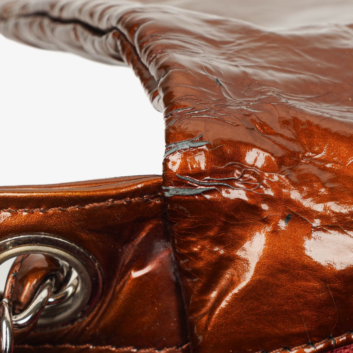 Chanel Patent Leather CC Accordion Flap Bag