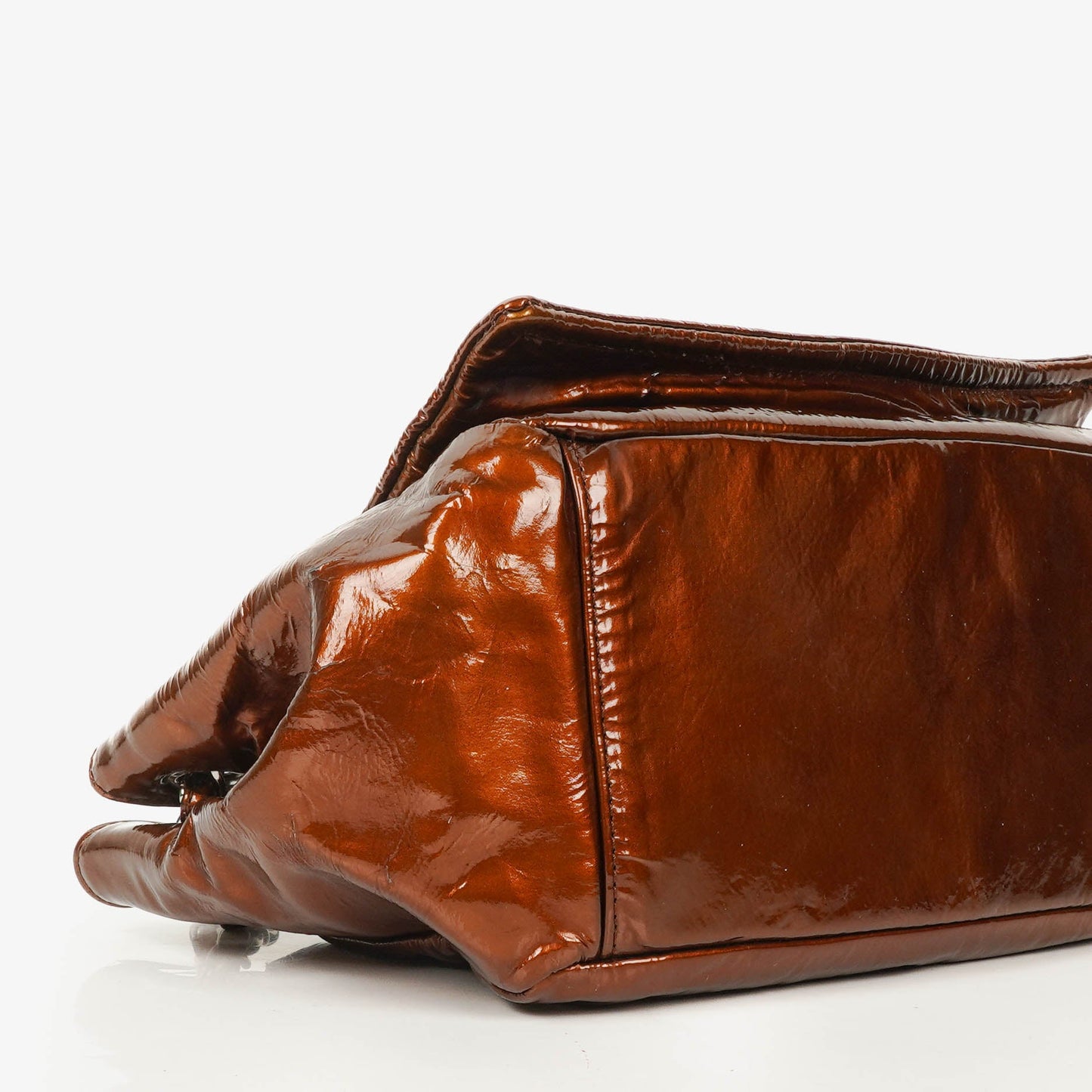 Chanel Patent Leather CC Accordion Flap Bag