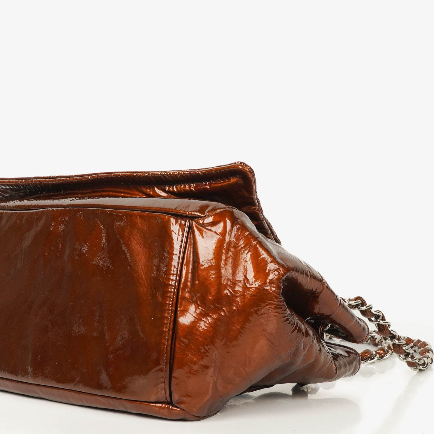Chanel Patent Leather CC Accordion Flap Bag