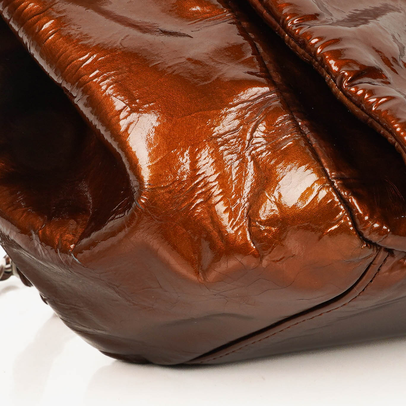 Chanel Patent Leather CC Accordion Flap Bag
