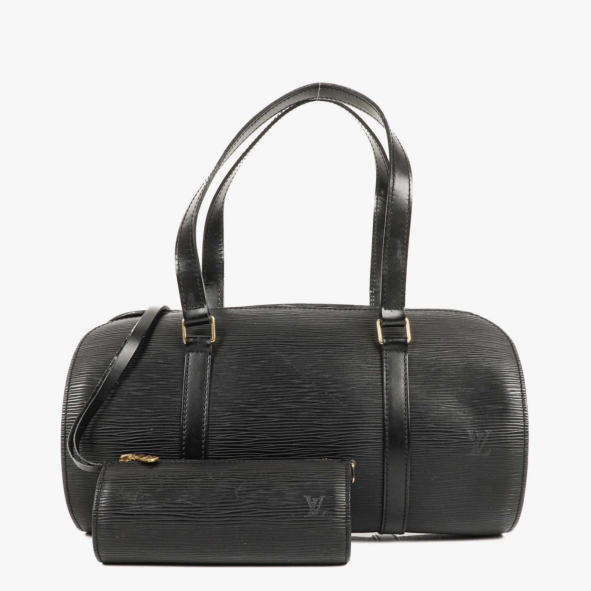 Louis Vuitton Soufflot Black EPI Leather Handbag