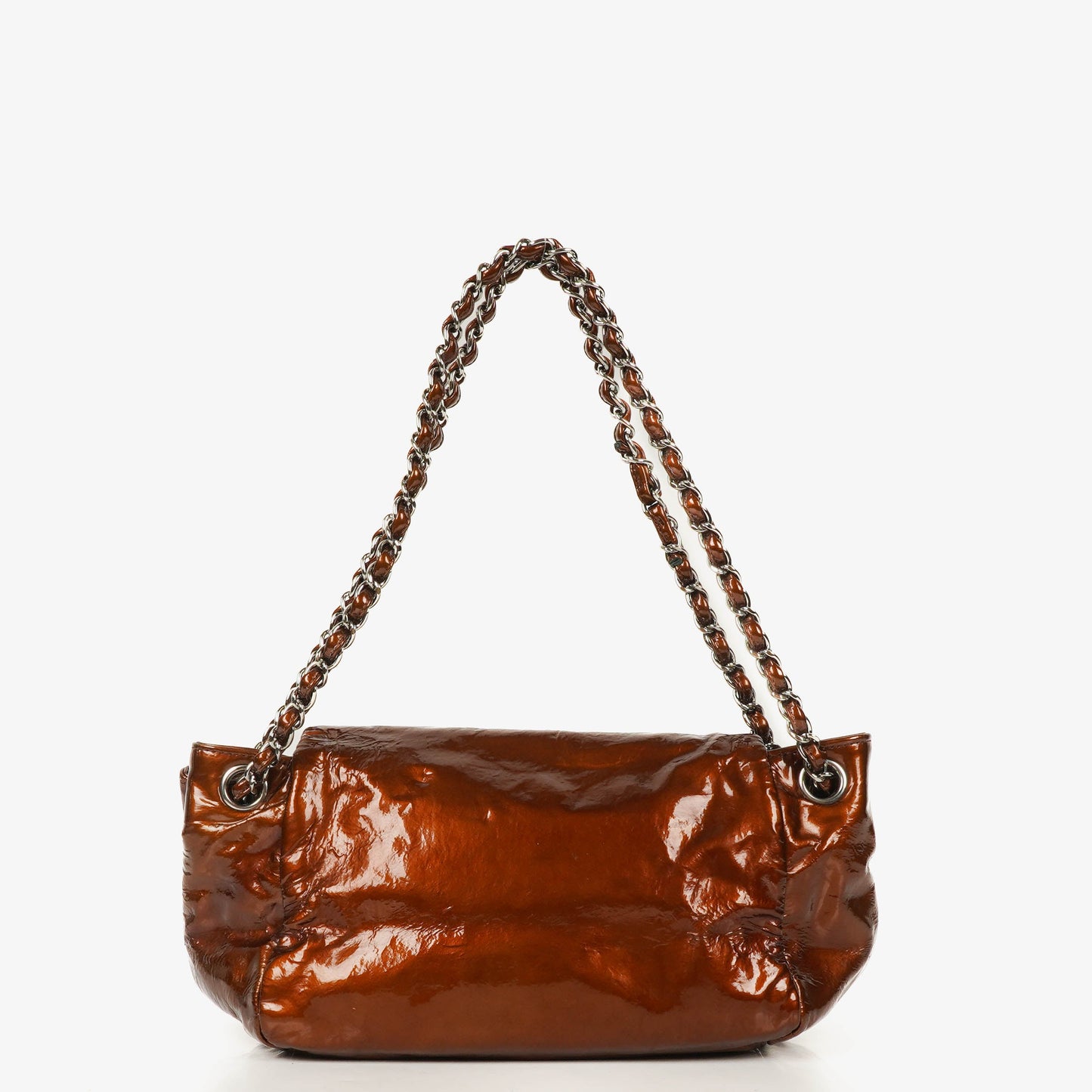 Chanel Patent Leather CC Accordion Flap Bag