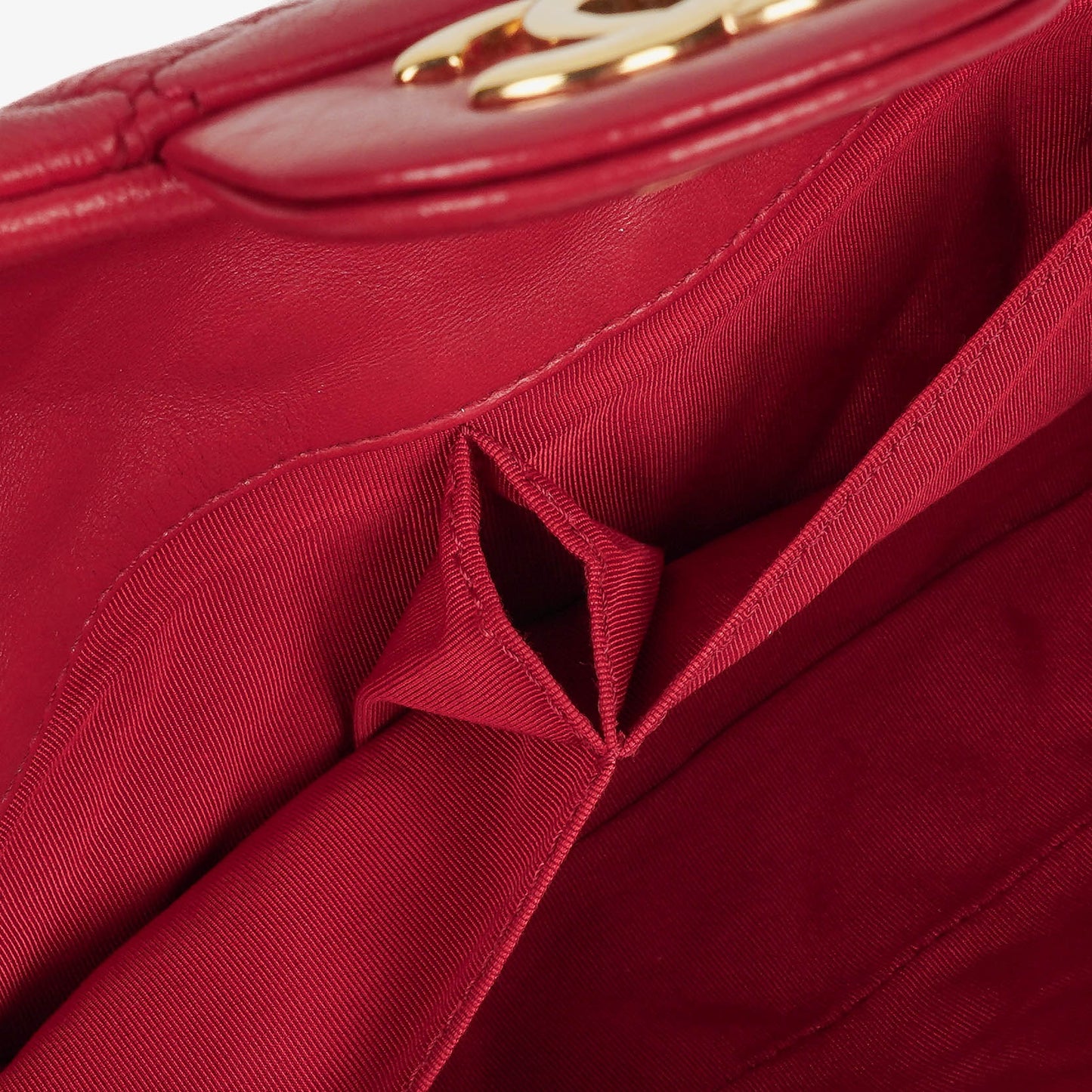 Chanel Valentine Charm Red Quilted Lambskin Flap Bag