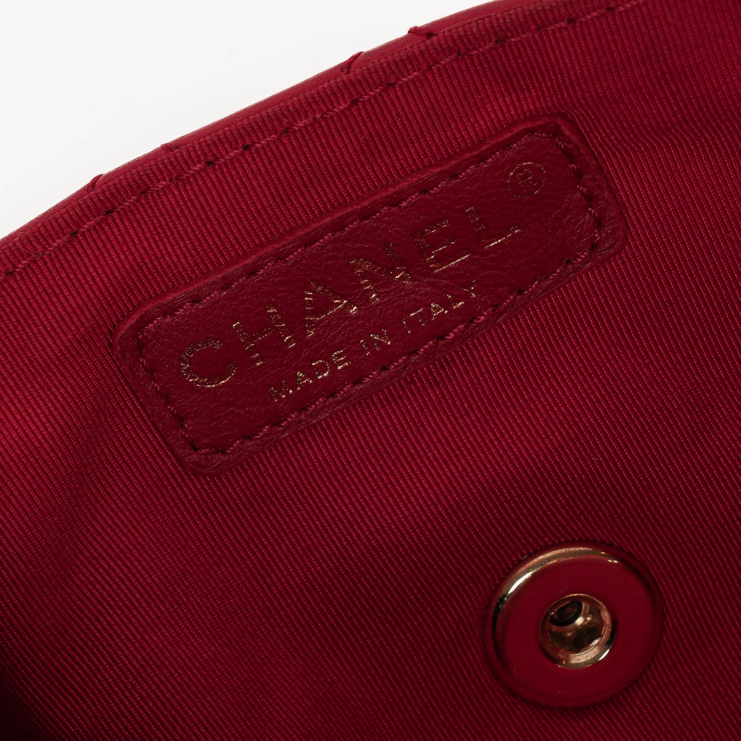 Chanel Valentine Charm Red Quilted Lambskin Flap Bag