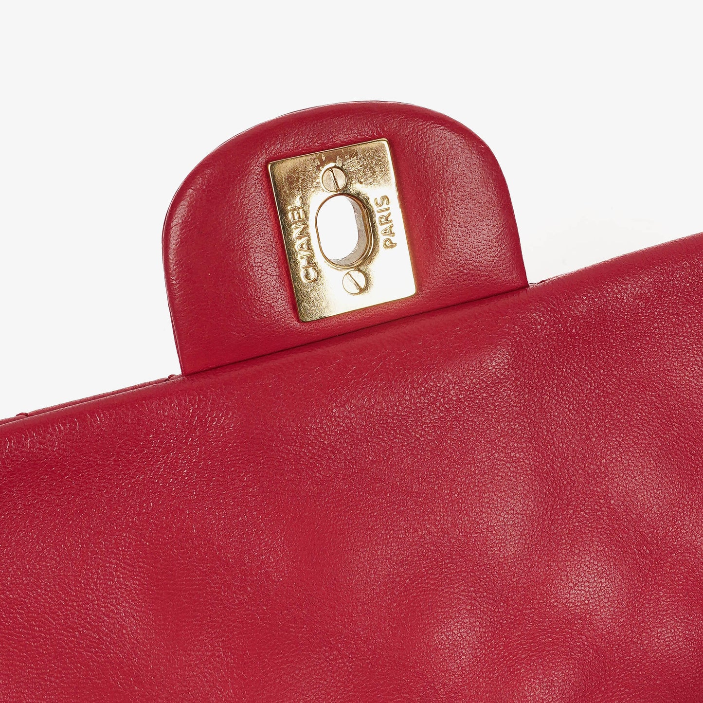 Chanel Valentine Charm Red Quilted Lambskin Flap Bag