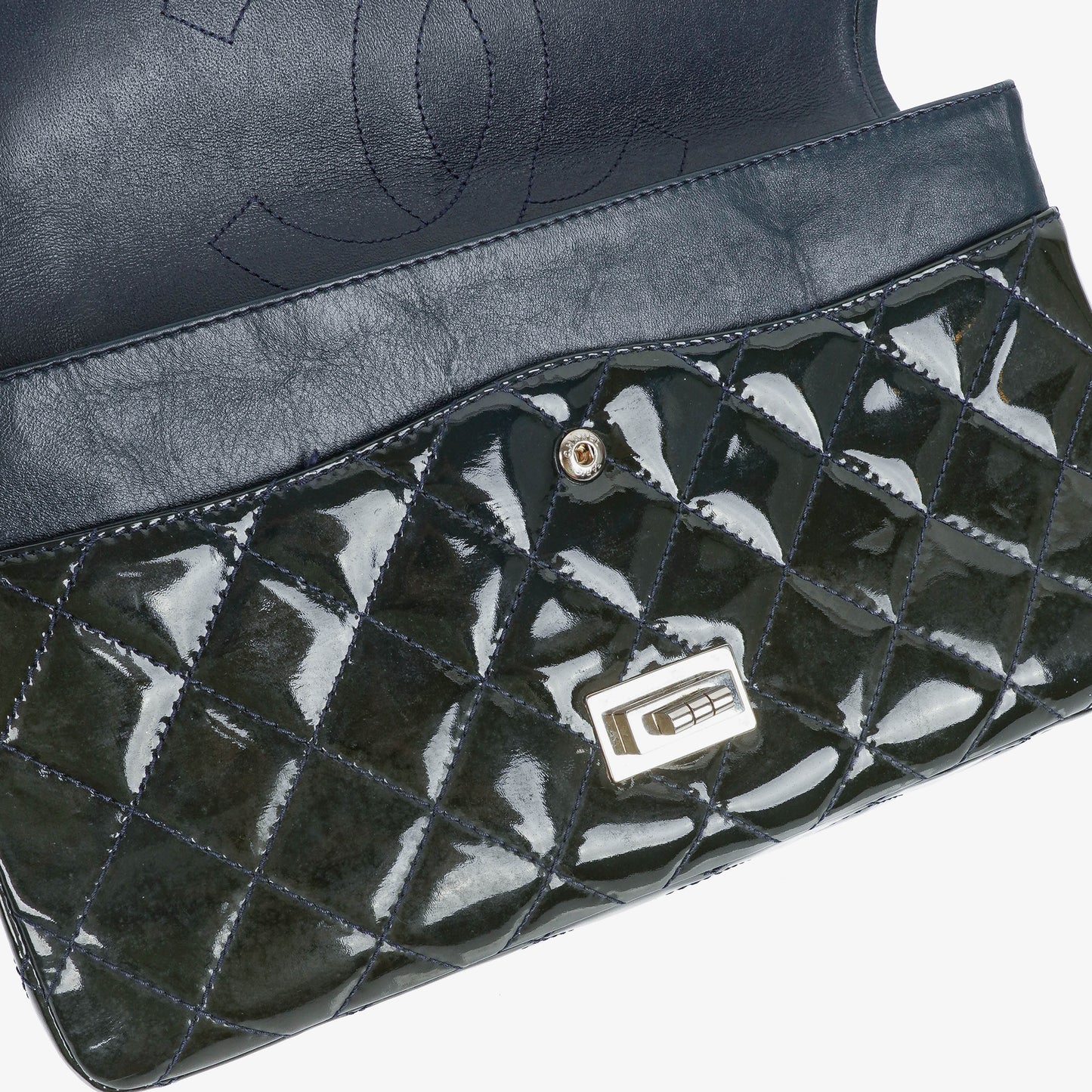 Chanel 2.55 Reissue Double Flap Patent Leather With Ruthenium Hardware