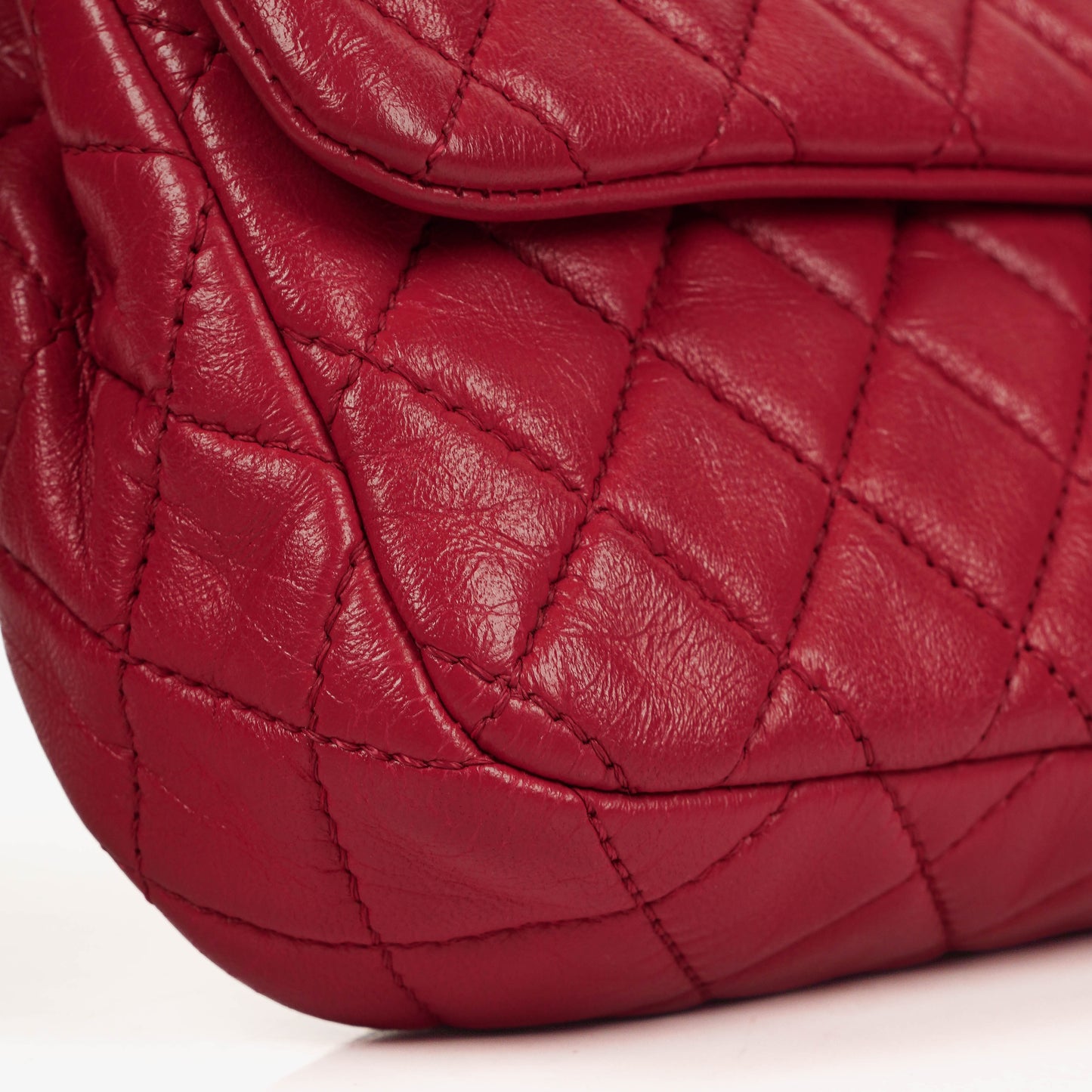 Chanel Valentine Charm Red Quilted Lambskin Flap Bag
